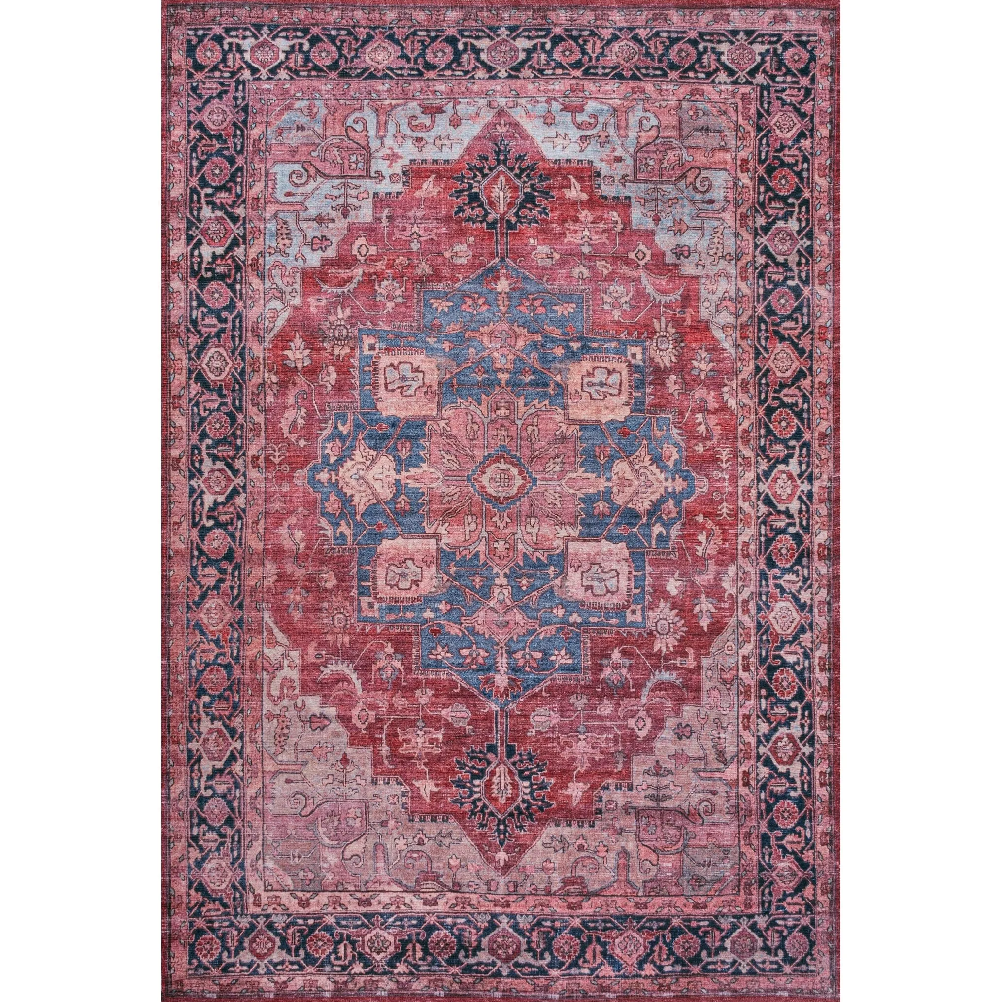 JONATHAN Y Marrakesh Ornate Medallion Machine Washable Area Rug