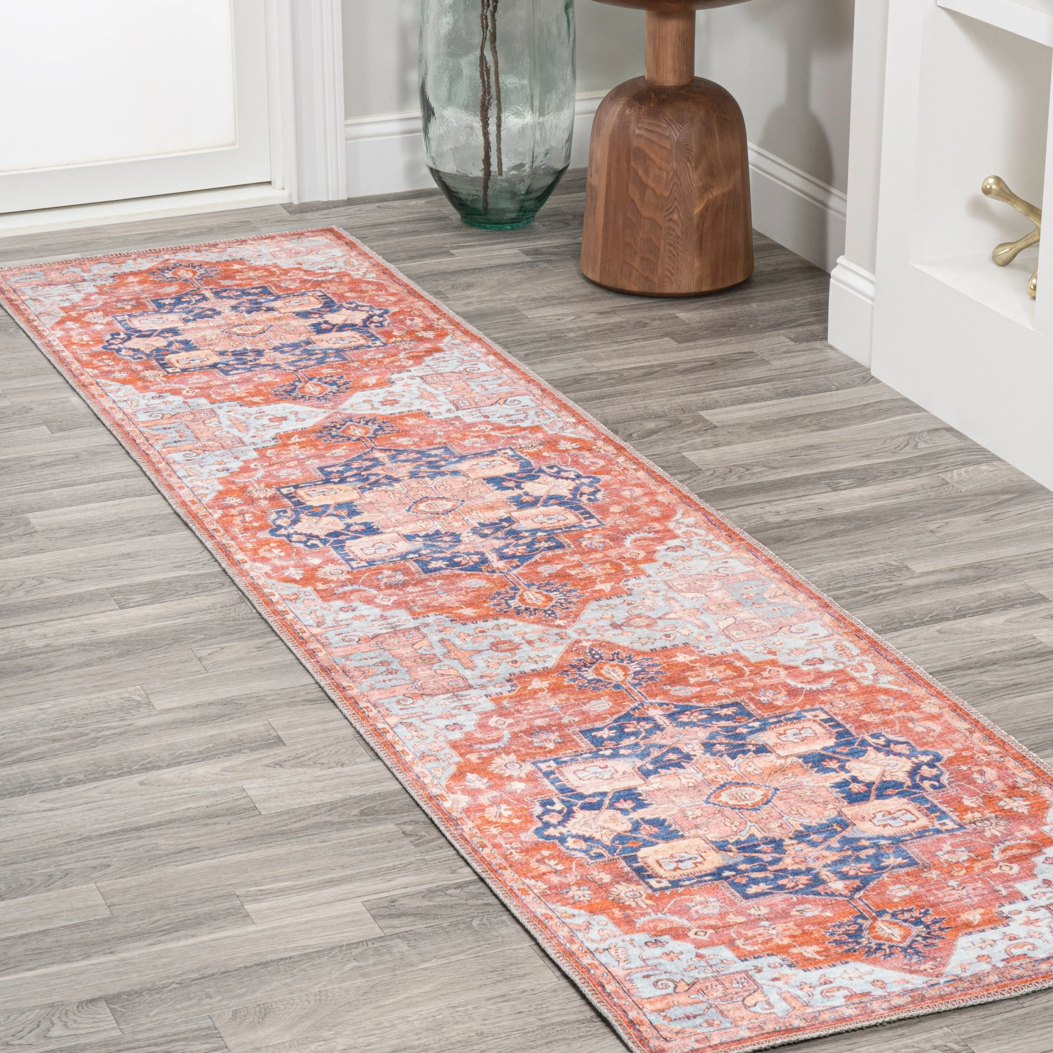 JONATHAN Y Marrakesh Ornate Medallion Machine Washable Area Rug