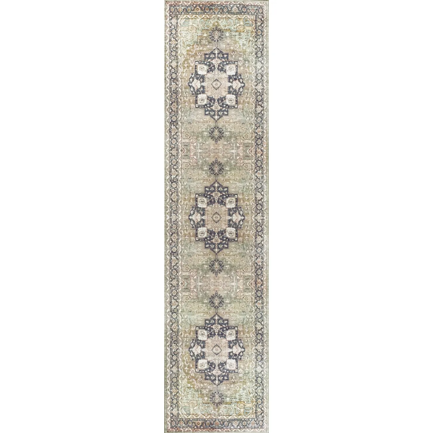 JONATHAN Y Marrakesh Ornate Medallion Machine Washable Area Rug