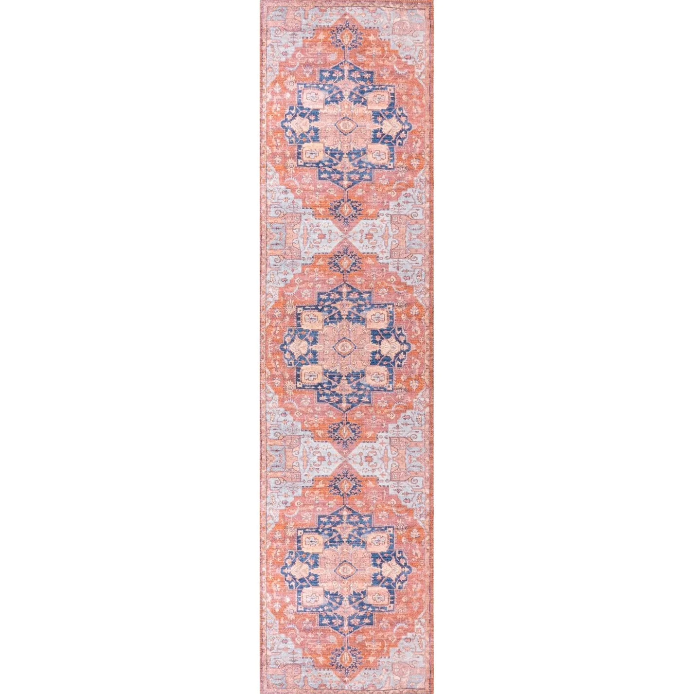 JONATHAN Y Marrakesh Ornate Medallion Machine Washable Area Rug