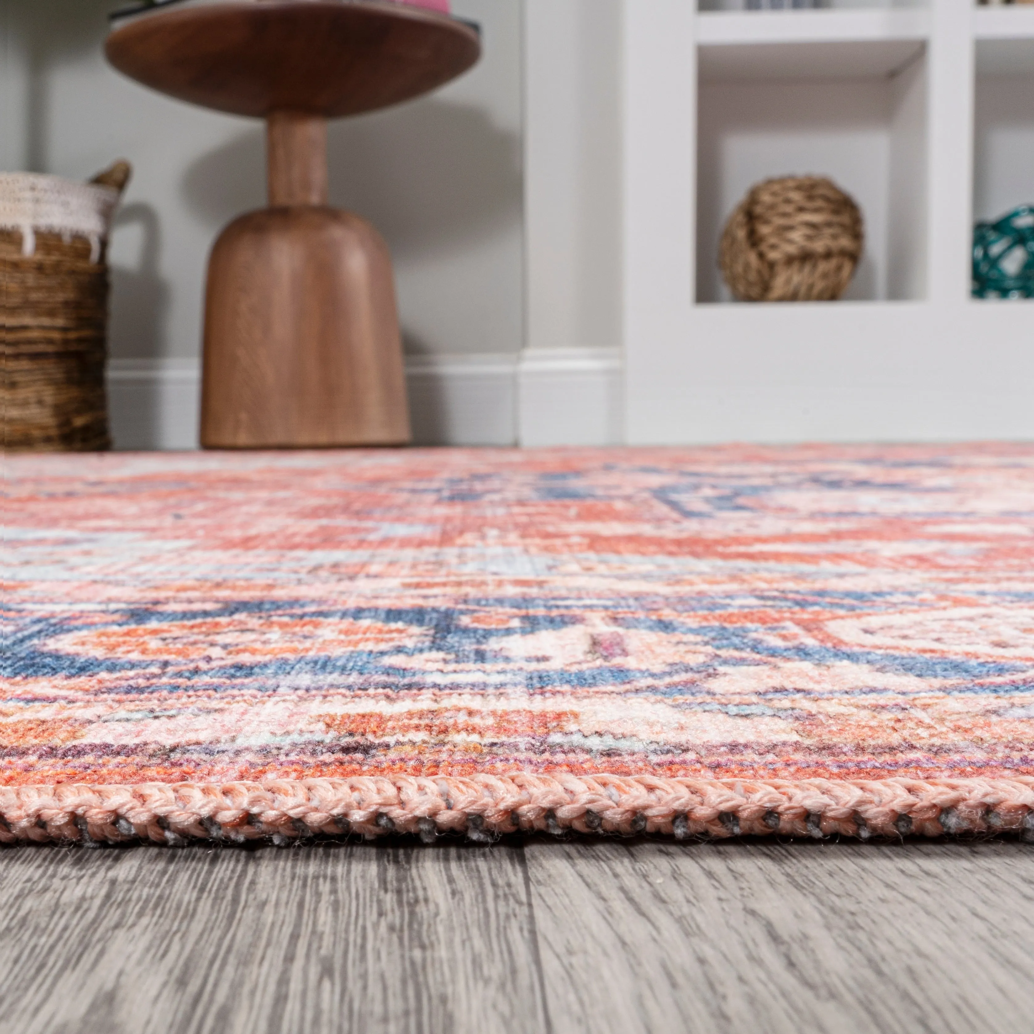 JONATHAN Y Marrakesh Ornate Medallion Machine Washable Area Rug