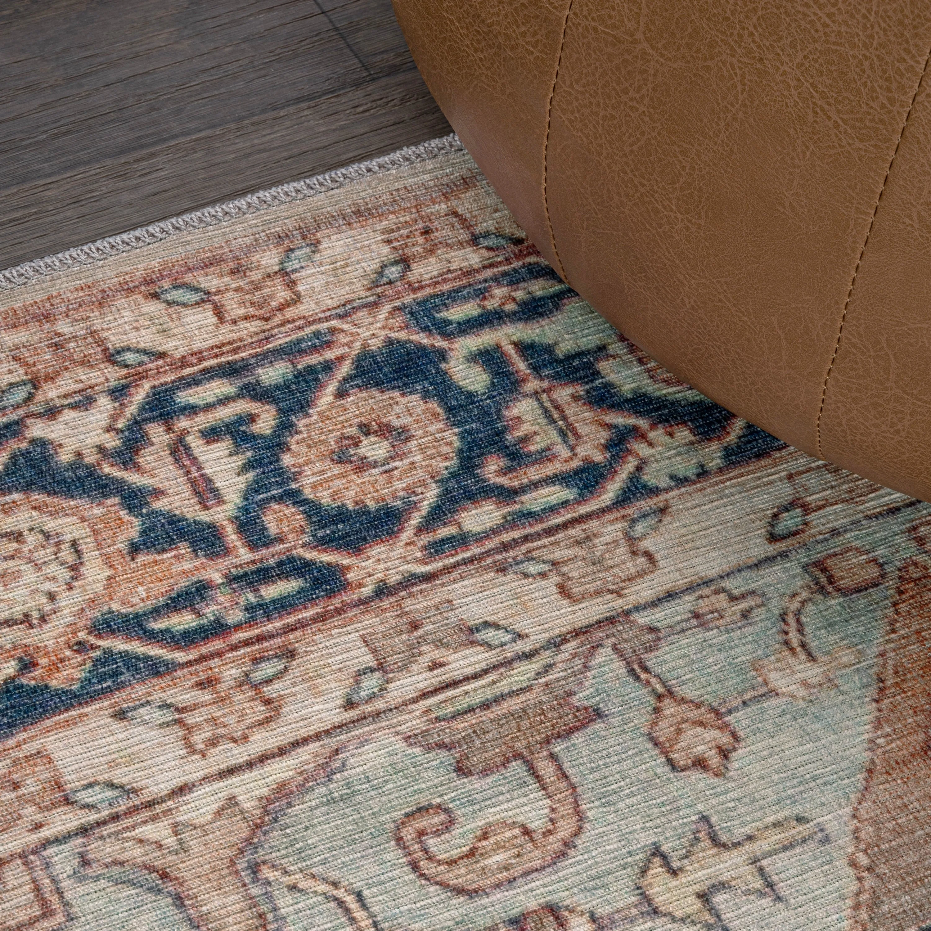 JONATHAN Y Marrakesh Ornate Medallion Machine Washable Area Rug