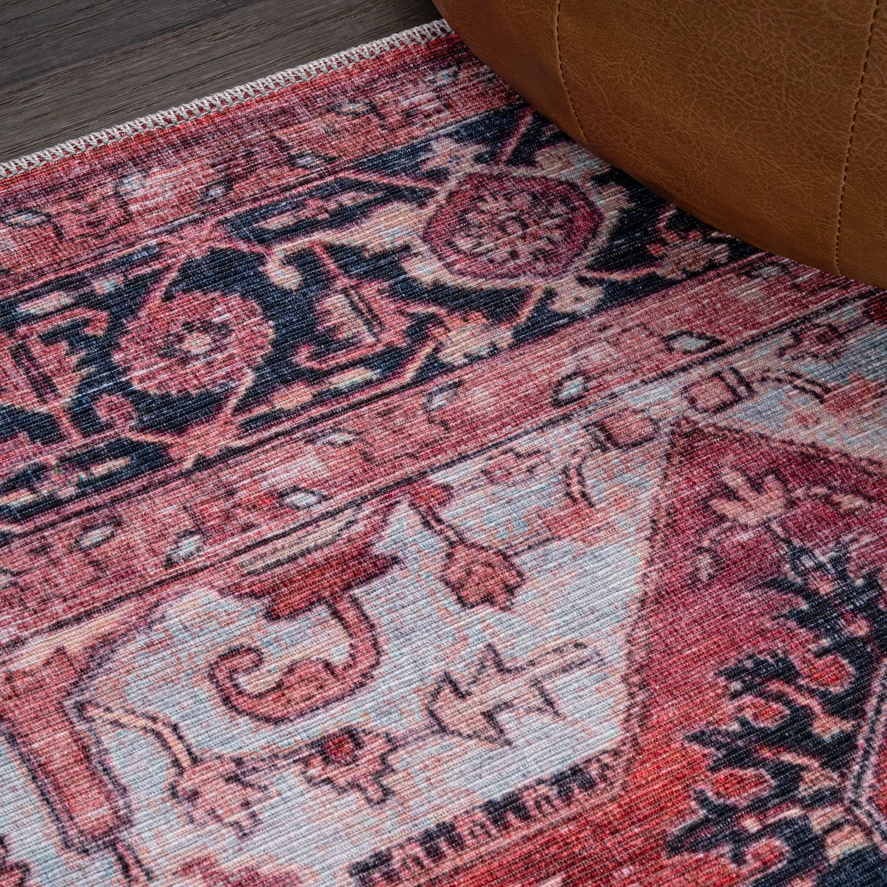 JONATHAN Y Marrakesh Ornate Medallion Machine Washable Area Rug