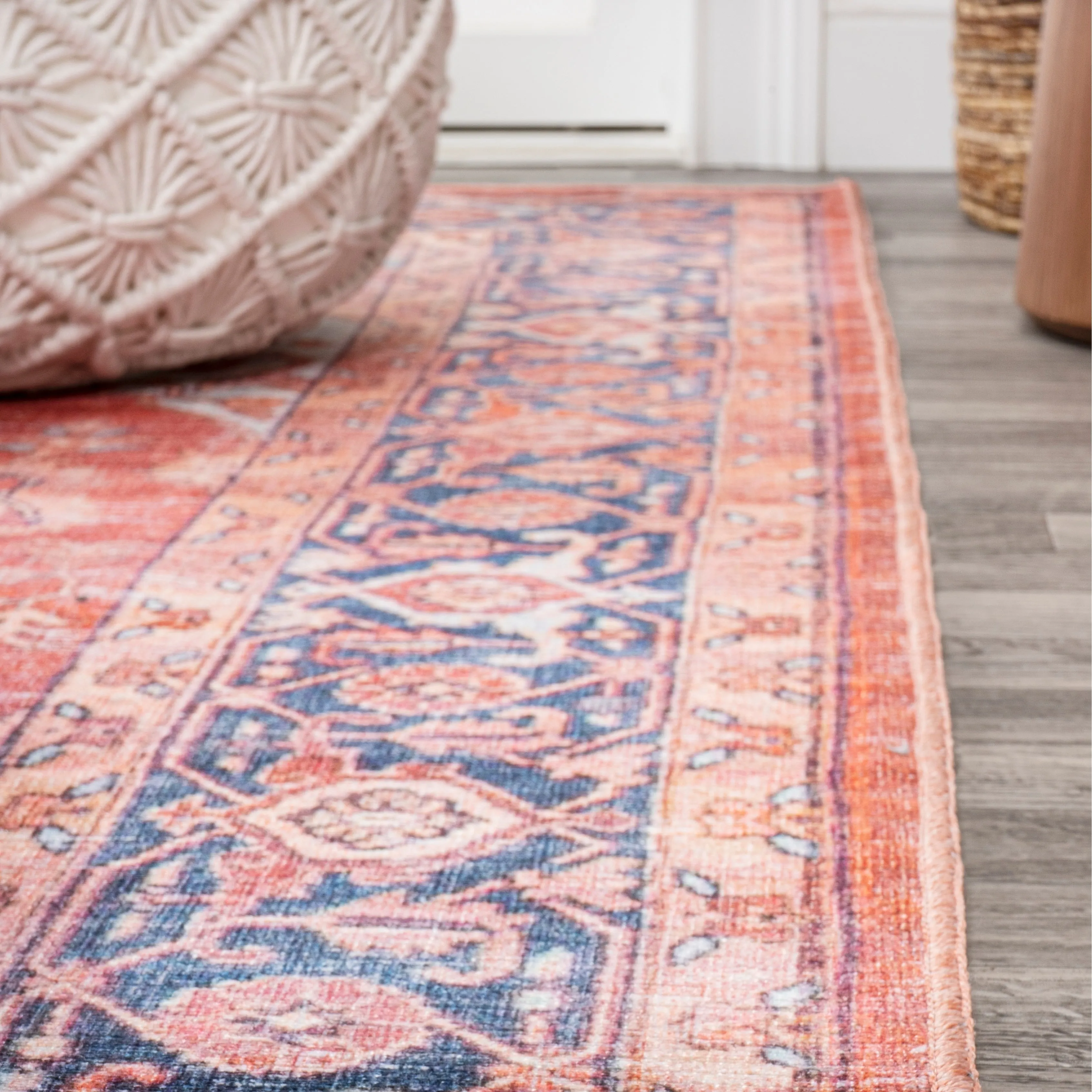 JONATHAN Y Marrakesh Ornate Medallion Machine Washable Area Rug