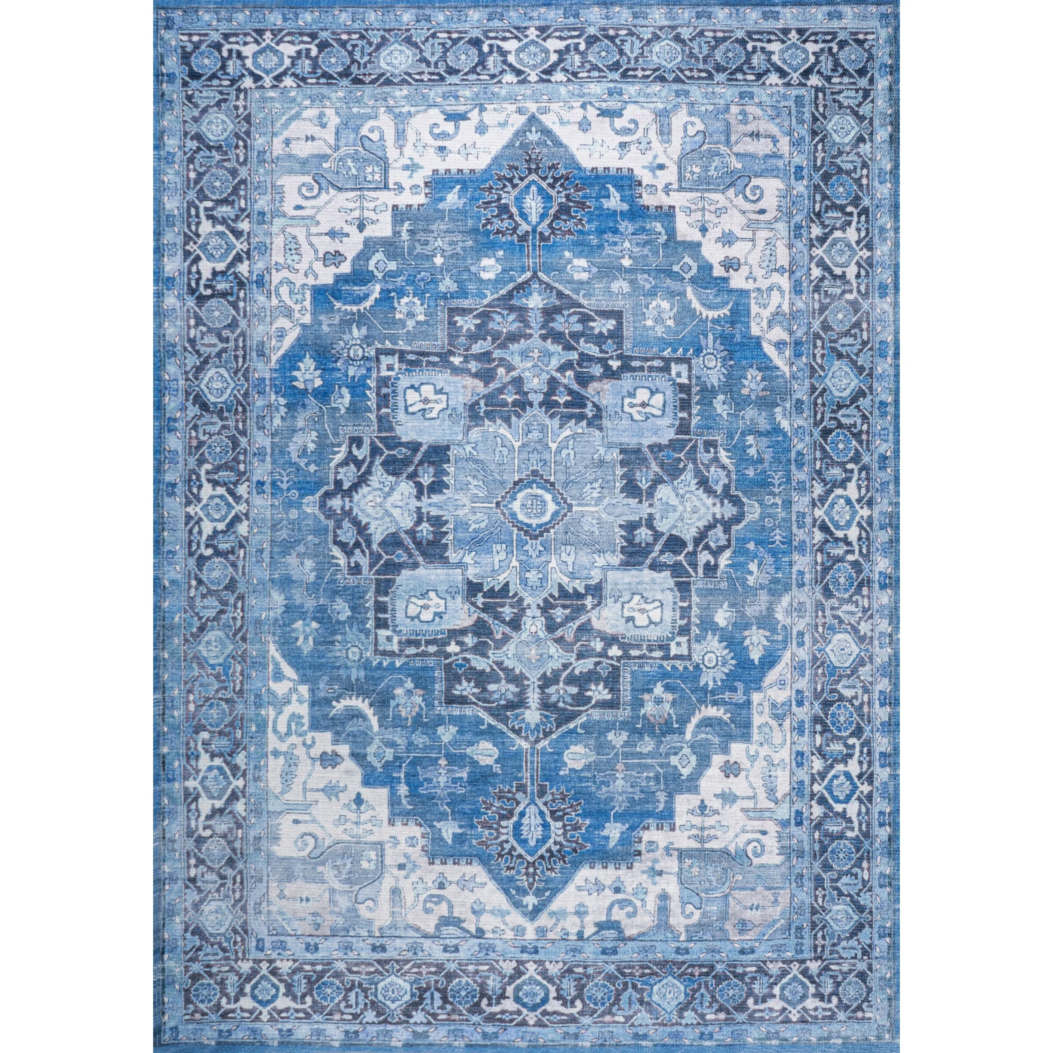 JONATHAN Y Marrakesh Ornate Medallion Machine Washable Area Rug