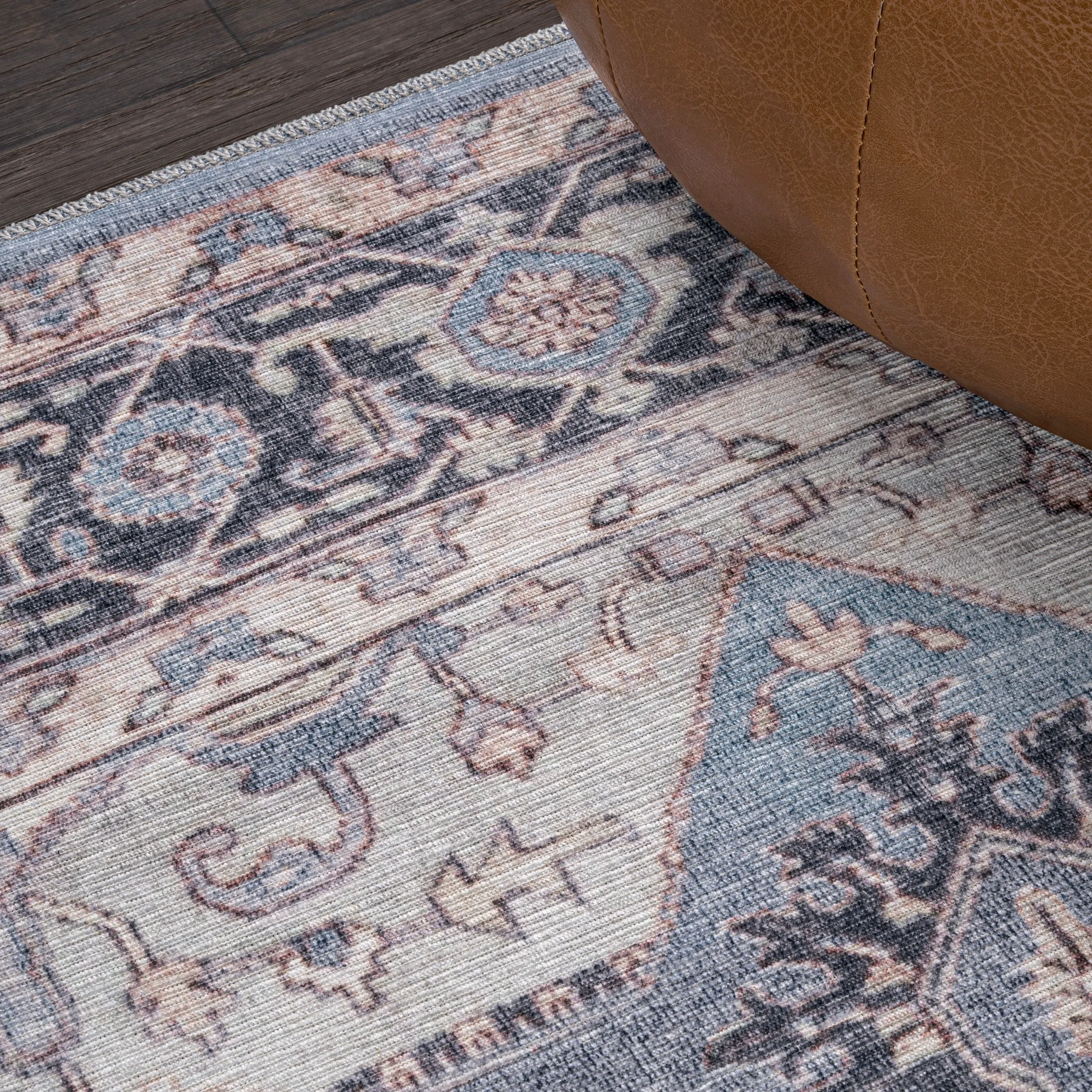 JONATHAN Y Marrakesh Ornate Medallion Machine Washable Area Rug