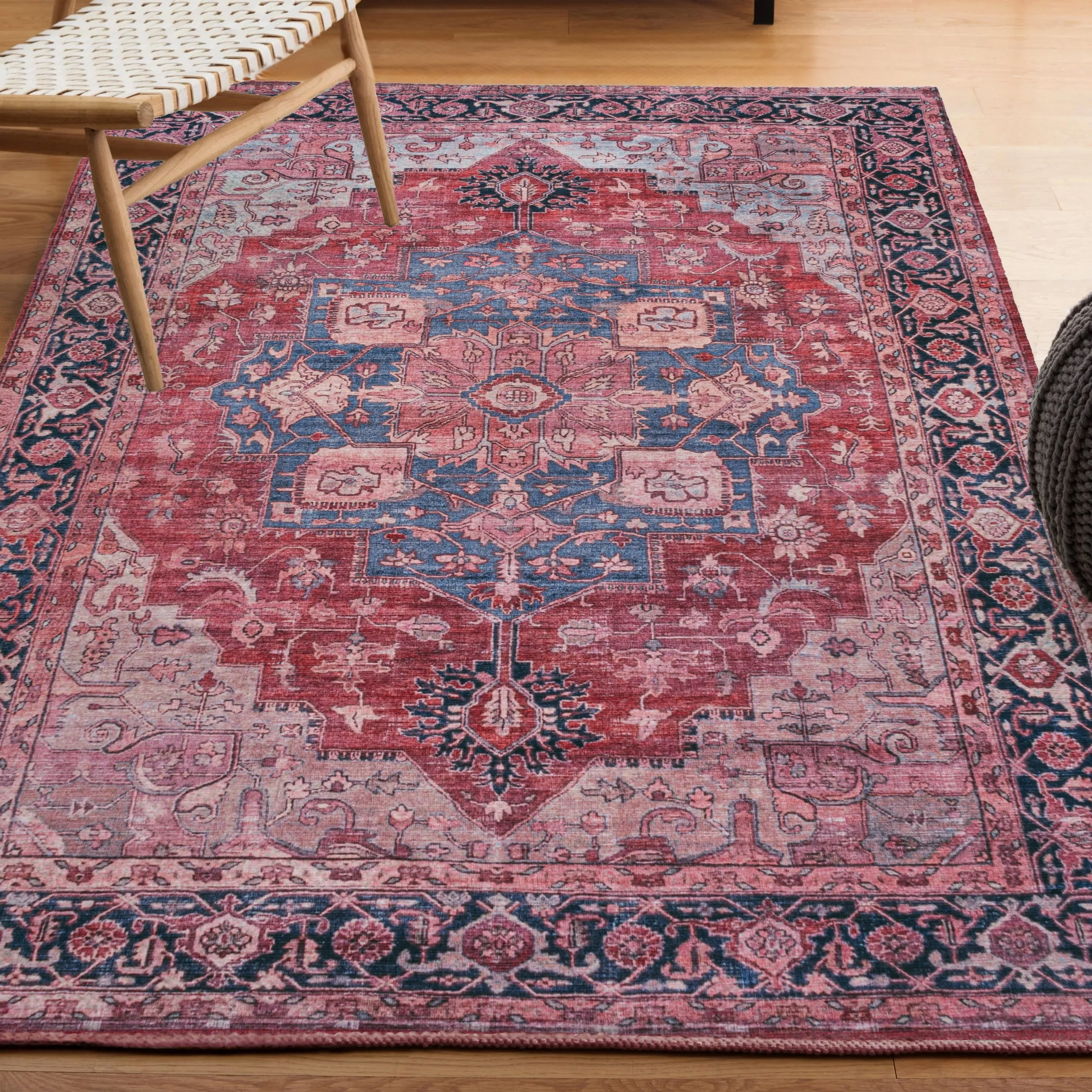 JONATHAN Y Marrakesh Ornate Medallion Machine Washable Area Rug