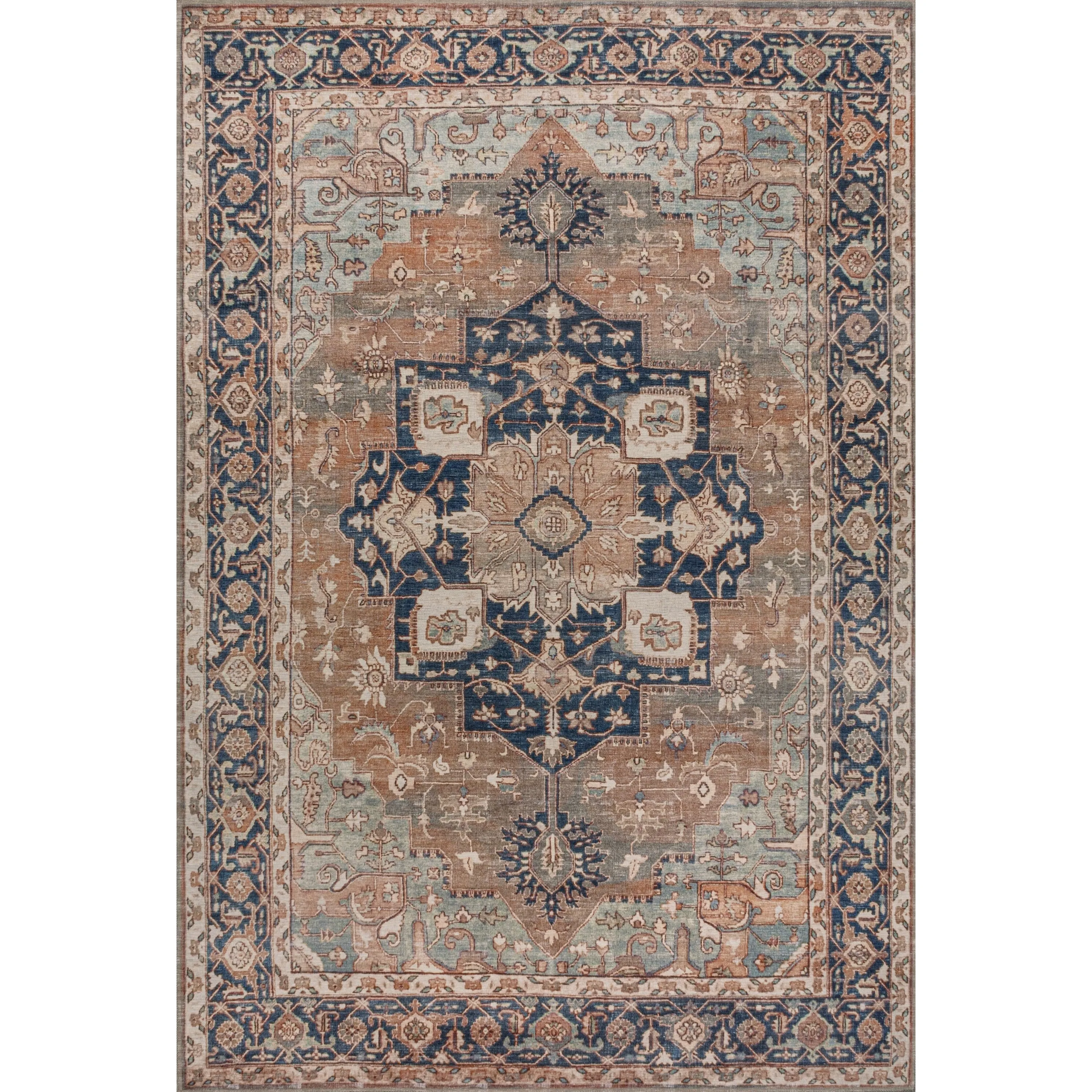 JONATHAN Y Marrakesh Ornate Medallion Machine Washable Area Rug