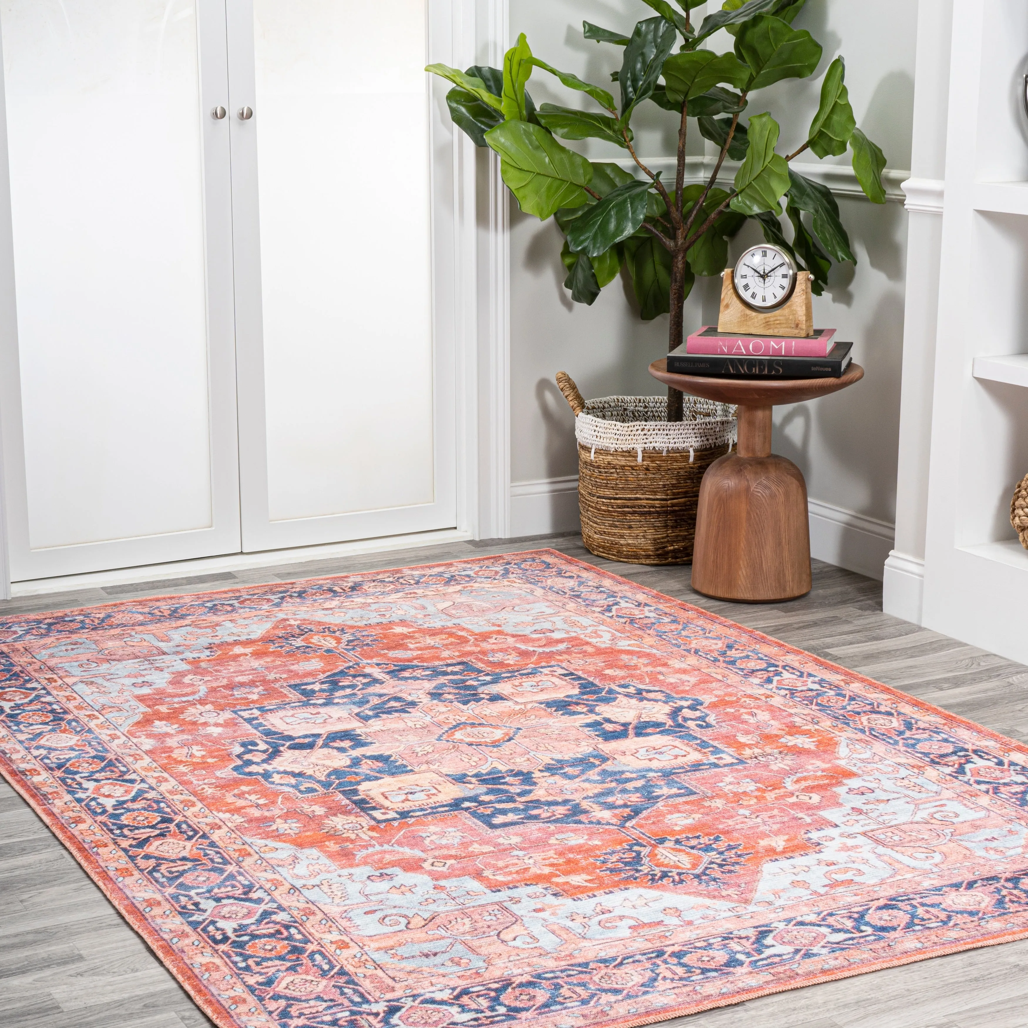 JONATHAN Y Marrakesh Ornate Medallion Machine Washable Area Rug