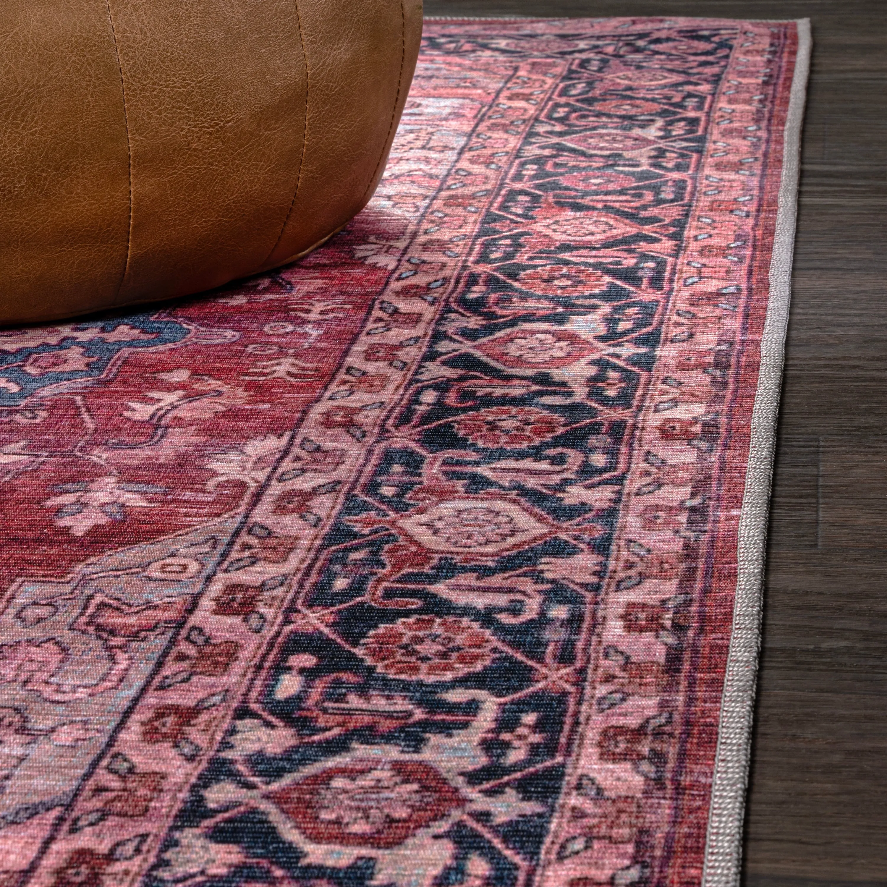 JONATHAN Y Marrakesh Ornate Medallion Machine Washable Area Rug