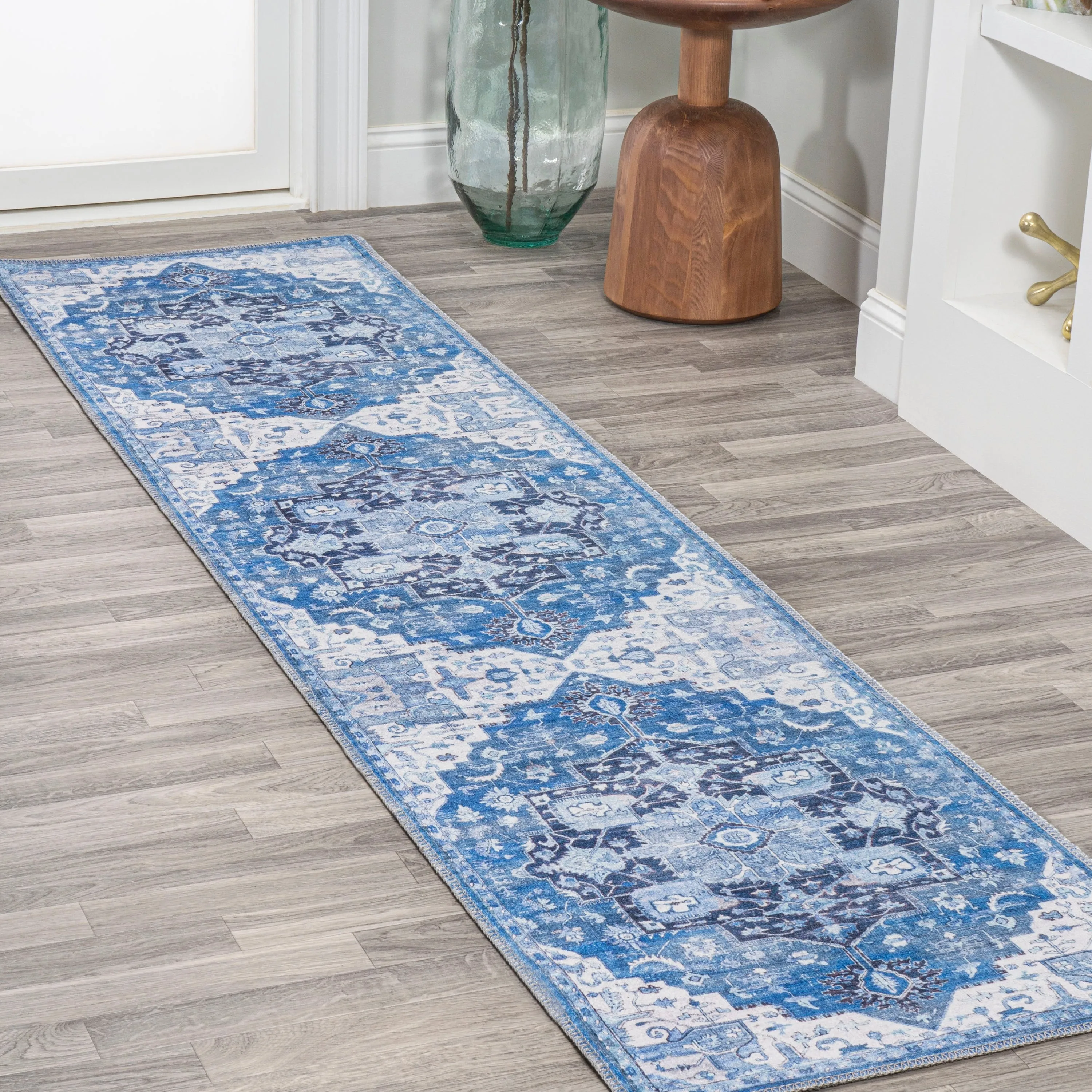 JONATHAN Y Marrakesh Ornate Medallion Machine Washable Area Rug