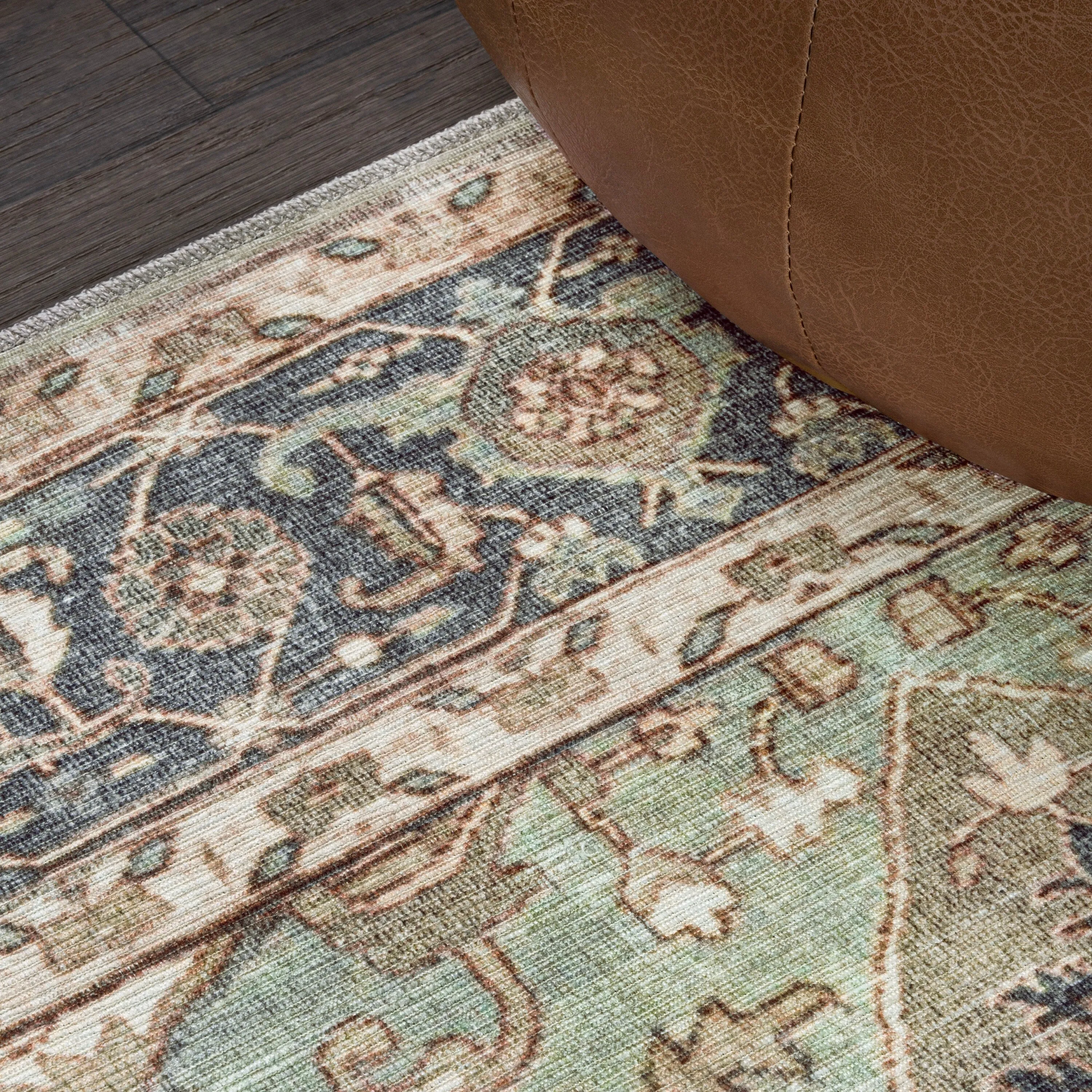 JONATHAN Y Marrakesh Ornate Medallion Machine Washable Area Rug