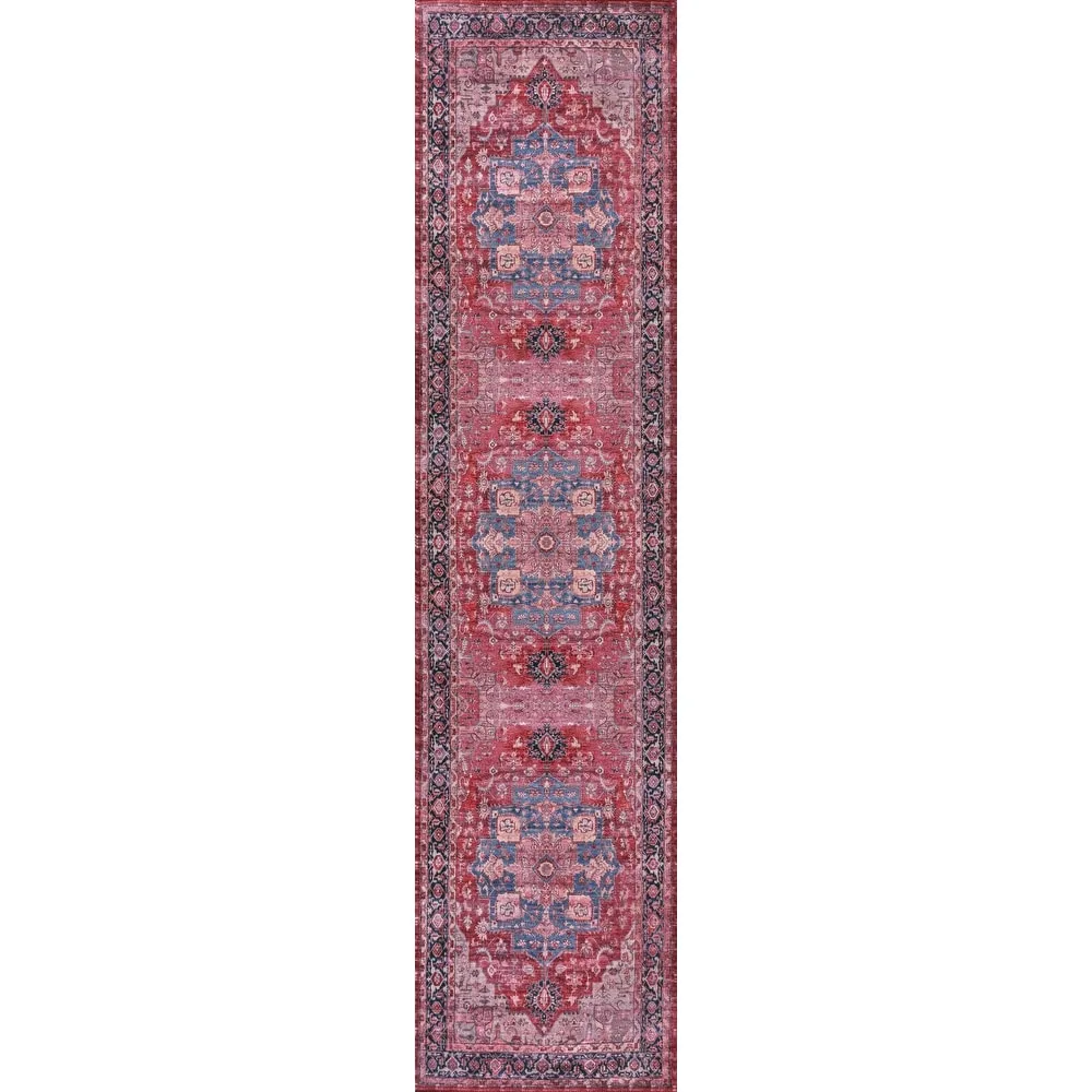 JONATHAN Y Marrakesh Ornate Medallion Machine Washable Area Rug