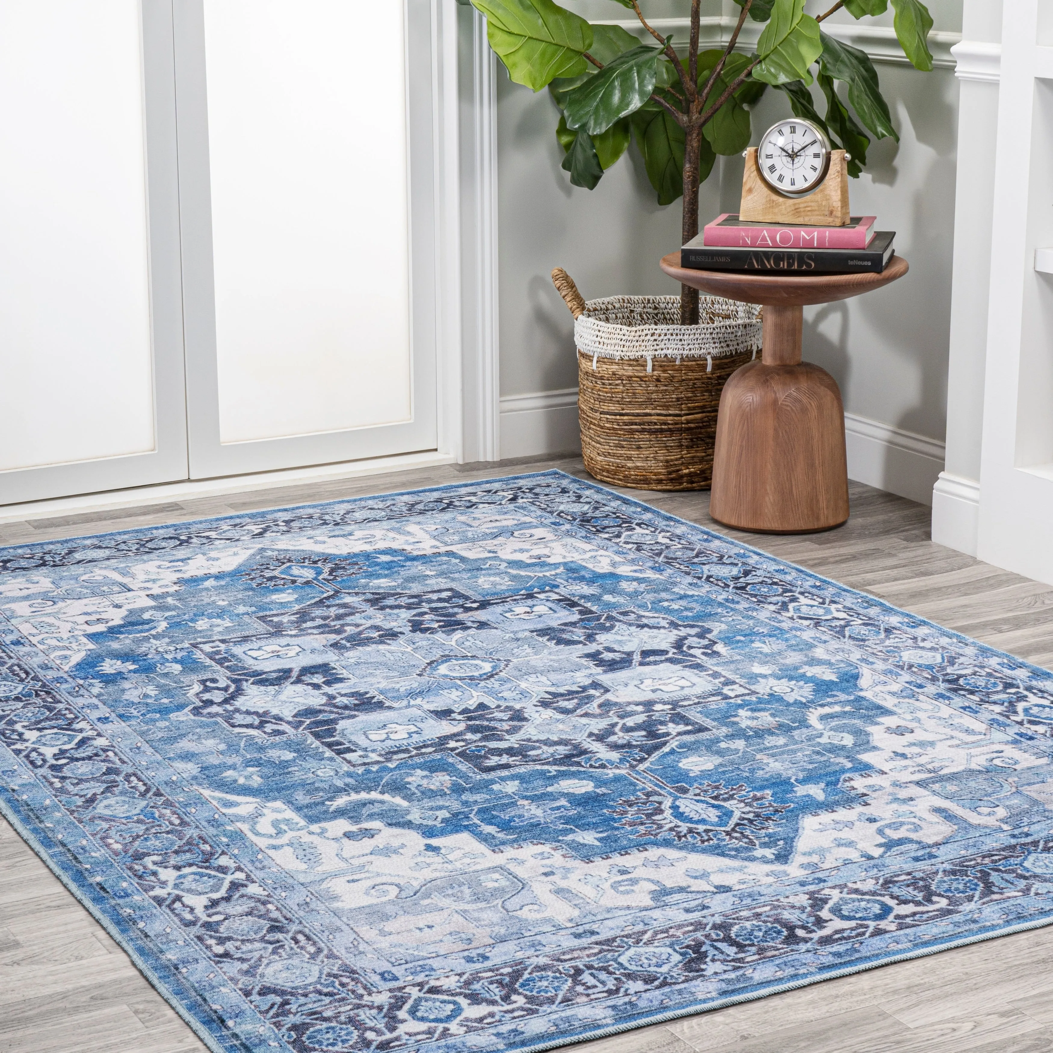 JONATHAN Y Marrakesh Ornate Medallion Machine Washable Area Rug