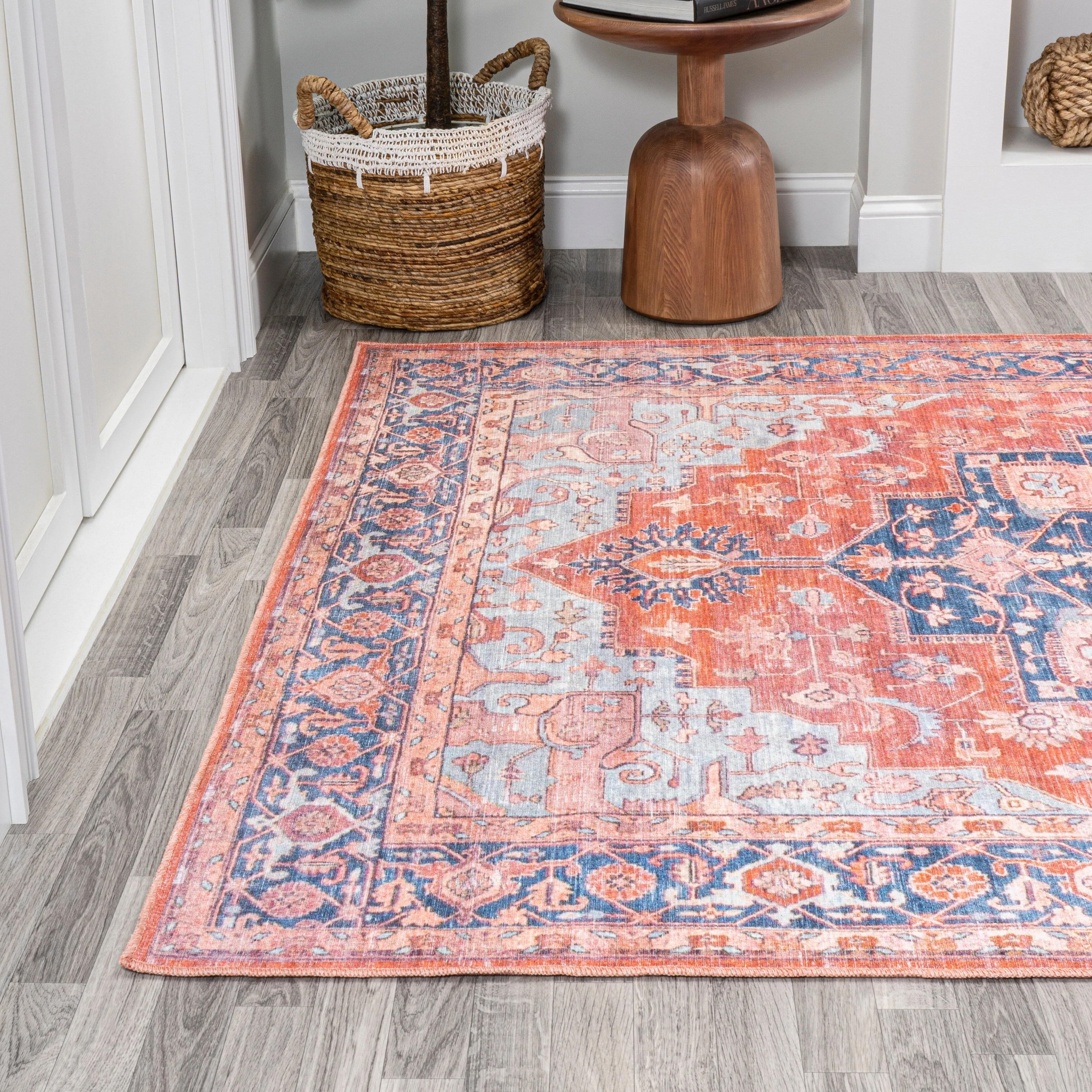 JONATHAN Y Marrakesh Ornate Medallion Machine Washable Area Rug