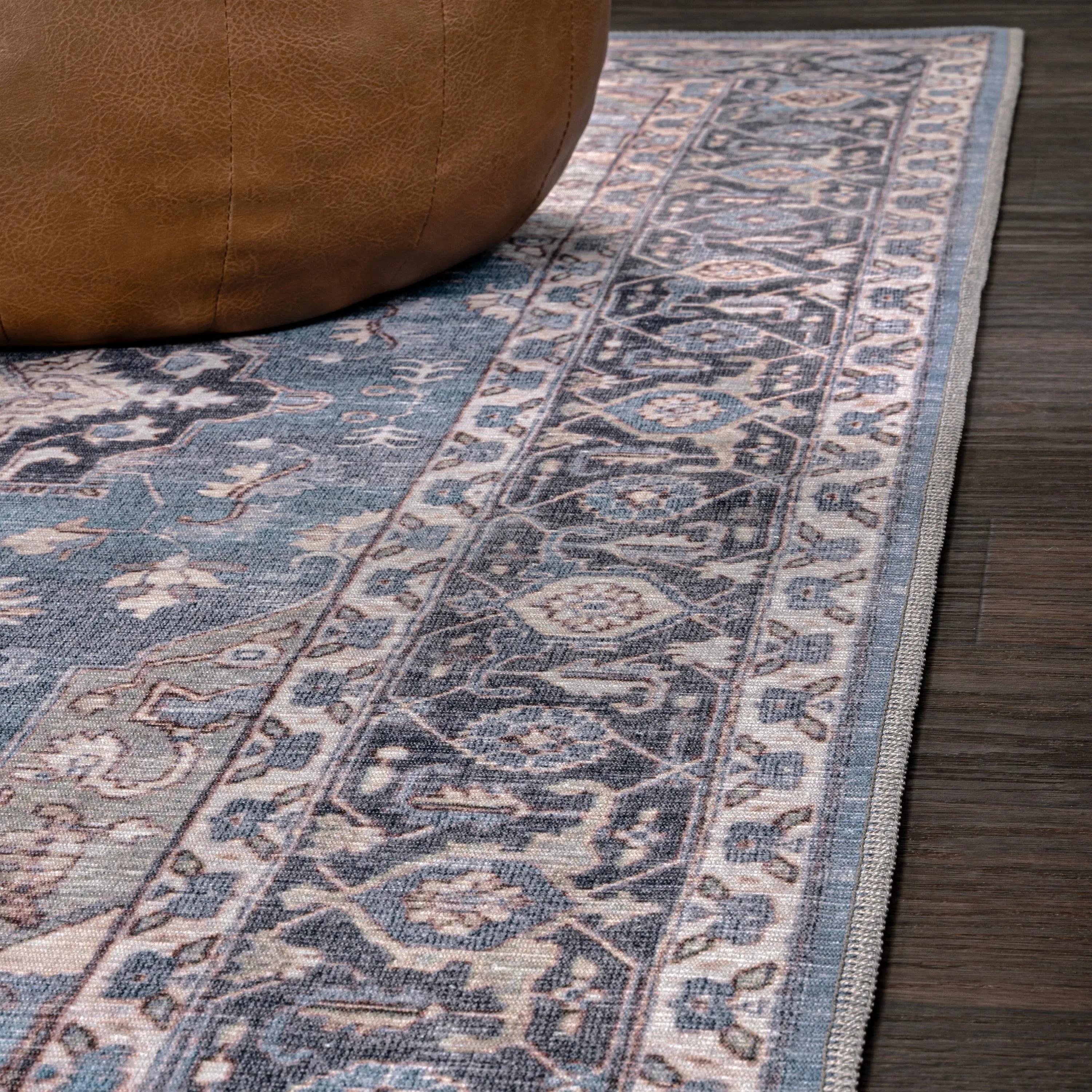 JONATHAN Y Marrakesh Ornate Medallion Machine Washable Area Rug