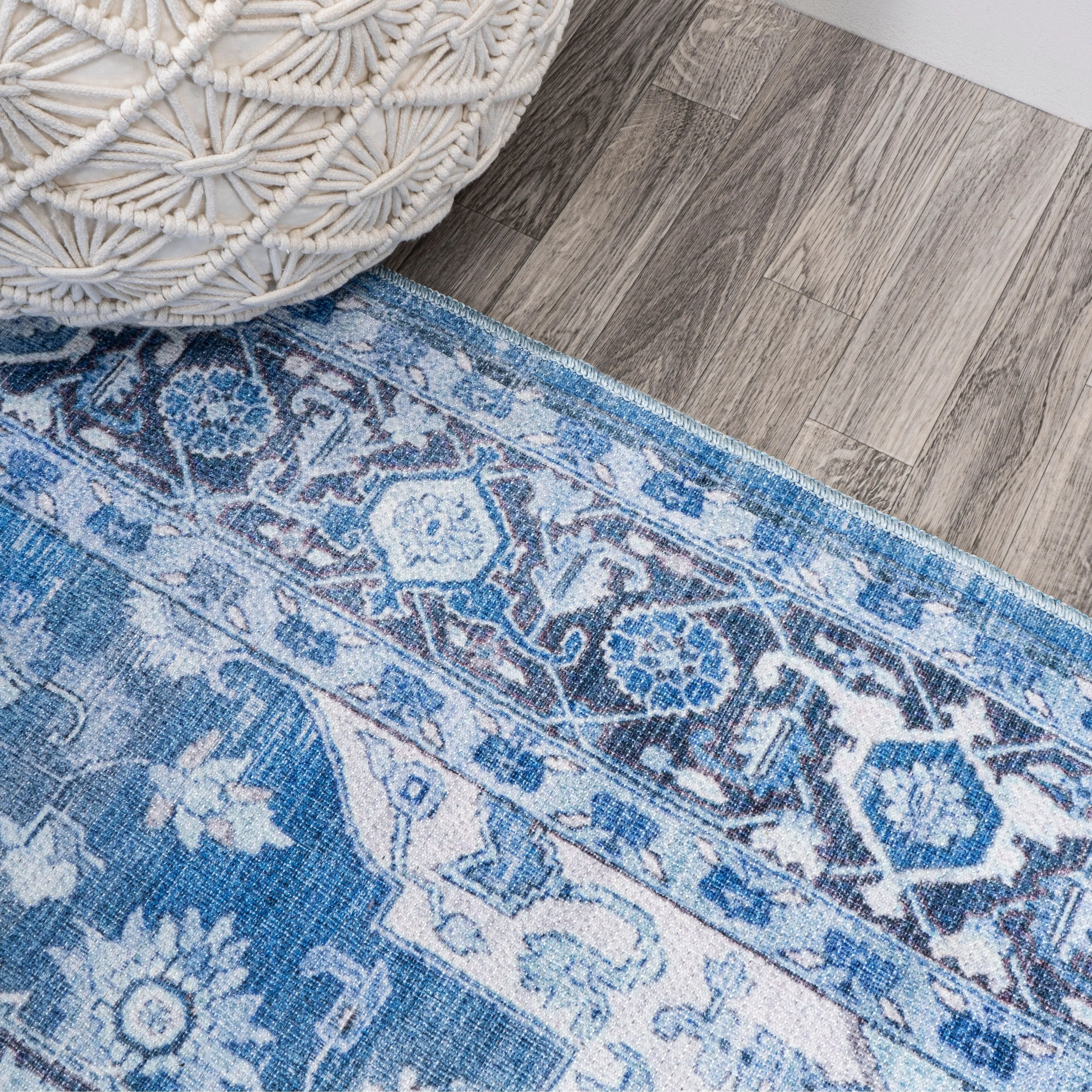 JONATHAN Y Marrakesh Ornate Medallion Machine Washable Area Rug