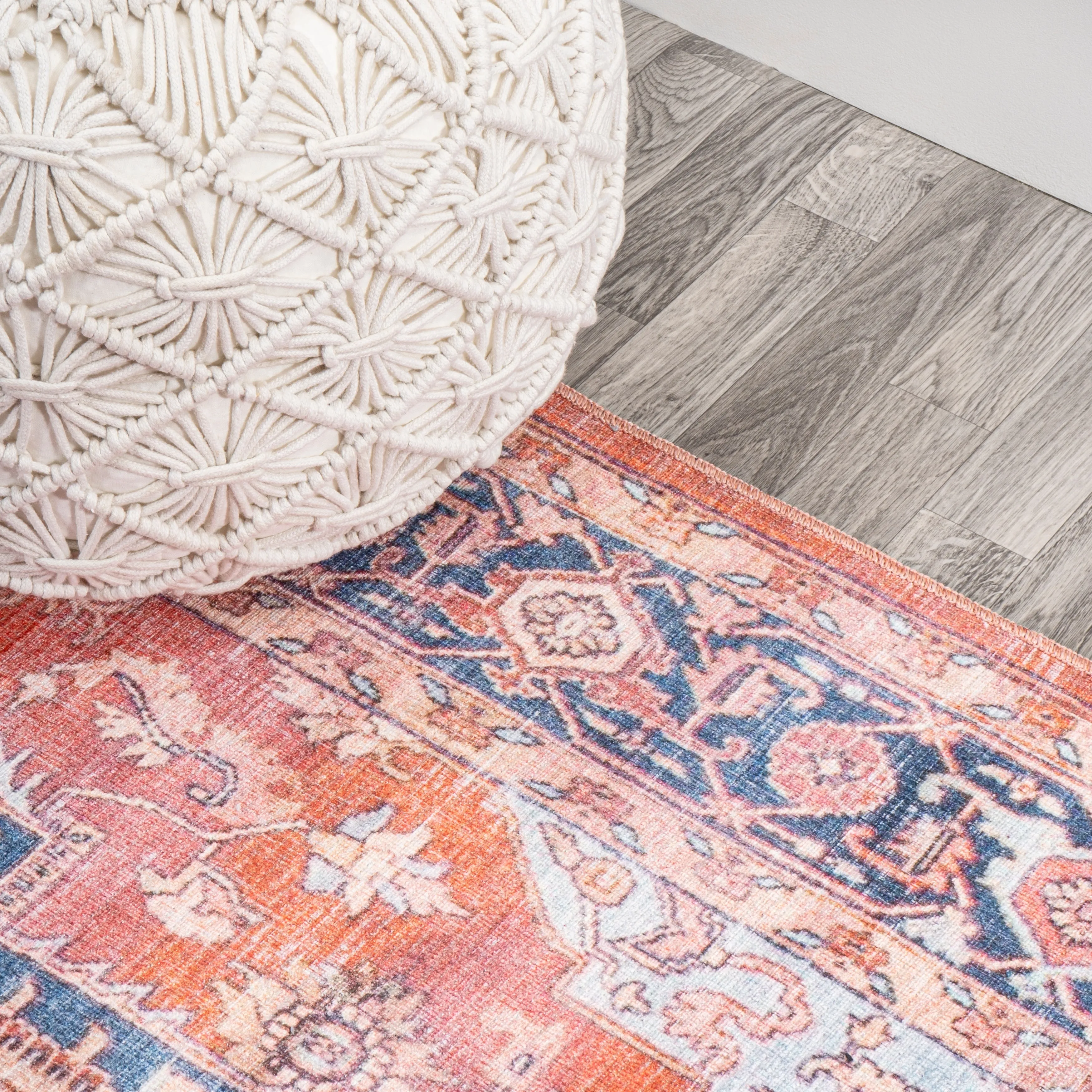 JONATHAN Y Marrakesh Ornate Medallion Machine Washable Area Rug