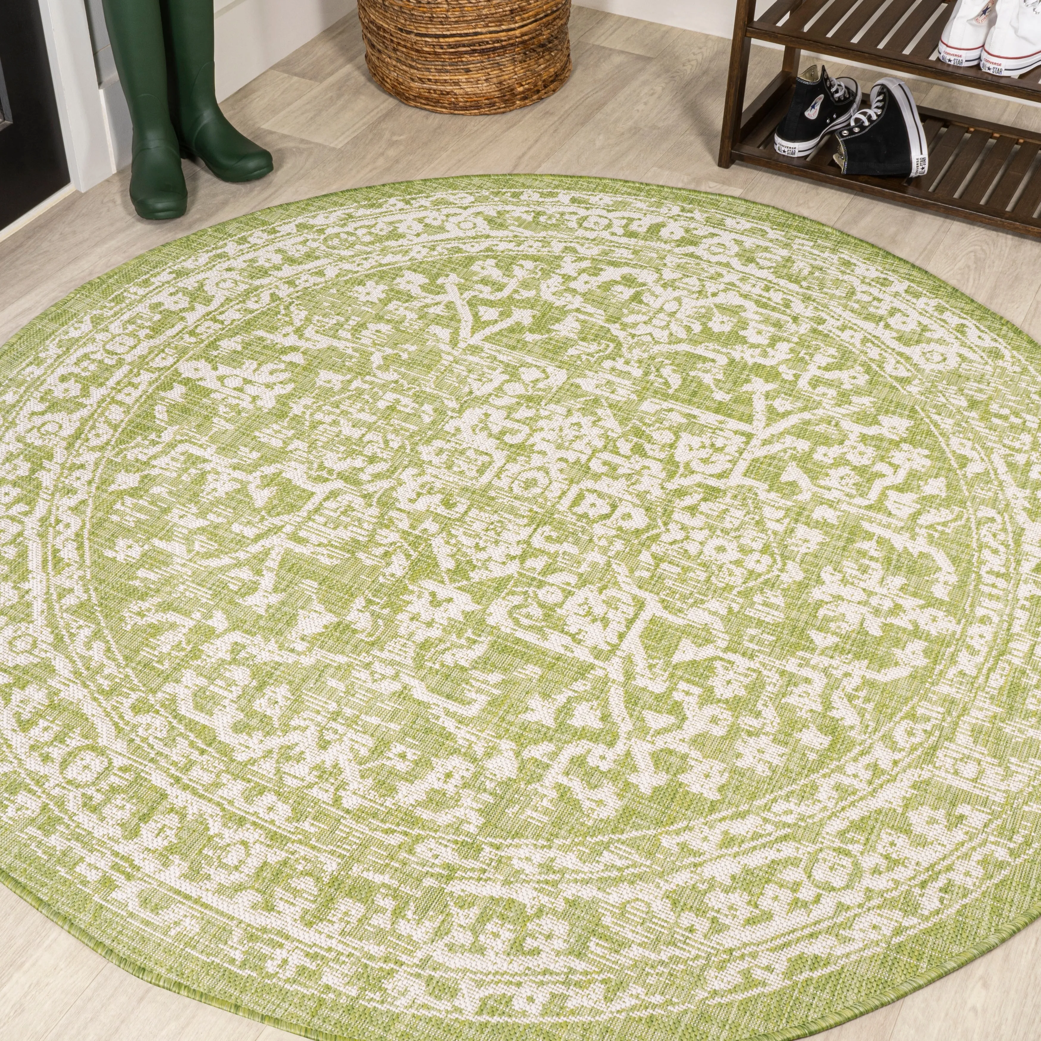 JONATHAN Y Medallion Textured Weave Indoor/Outdoor Area Rug
