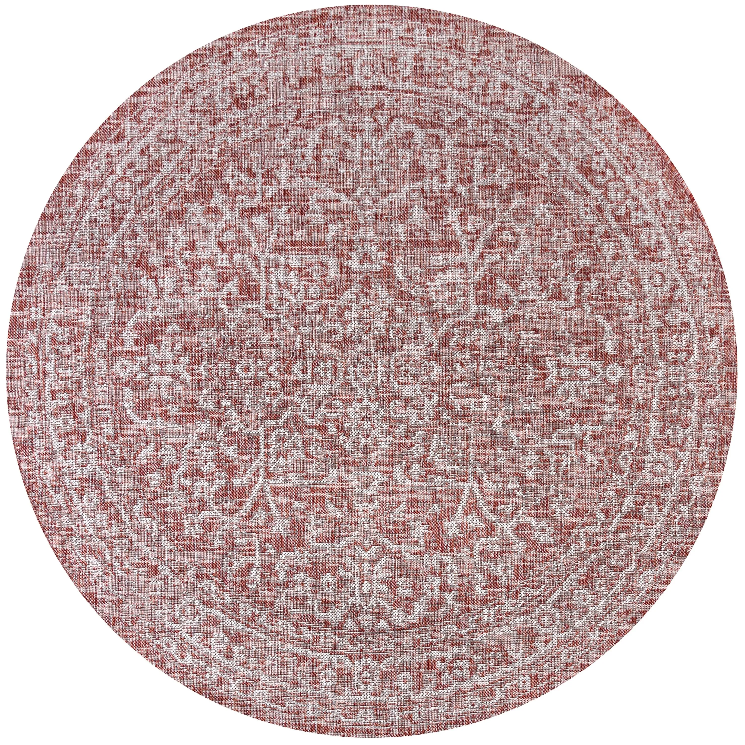 JONATHAN Y Medallion Textured Weave Indoor/Outdoor Area Rug