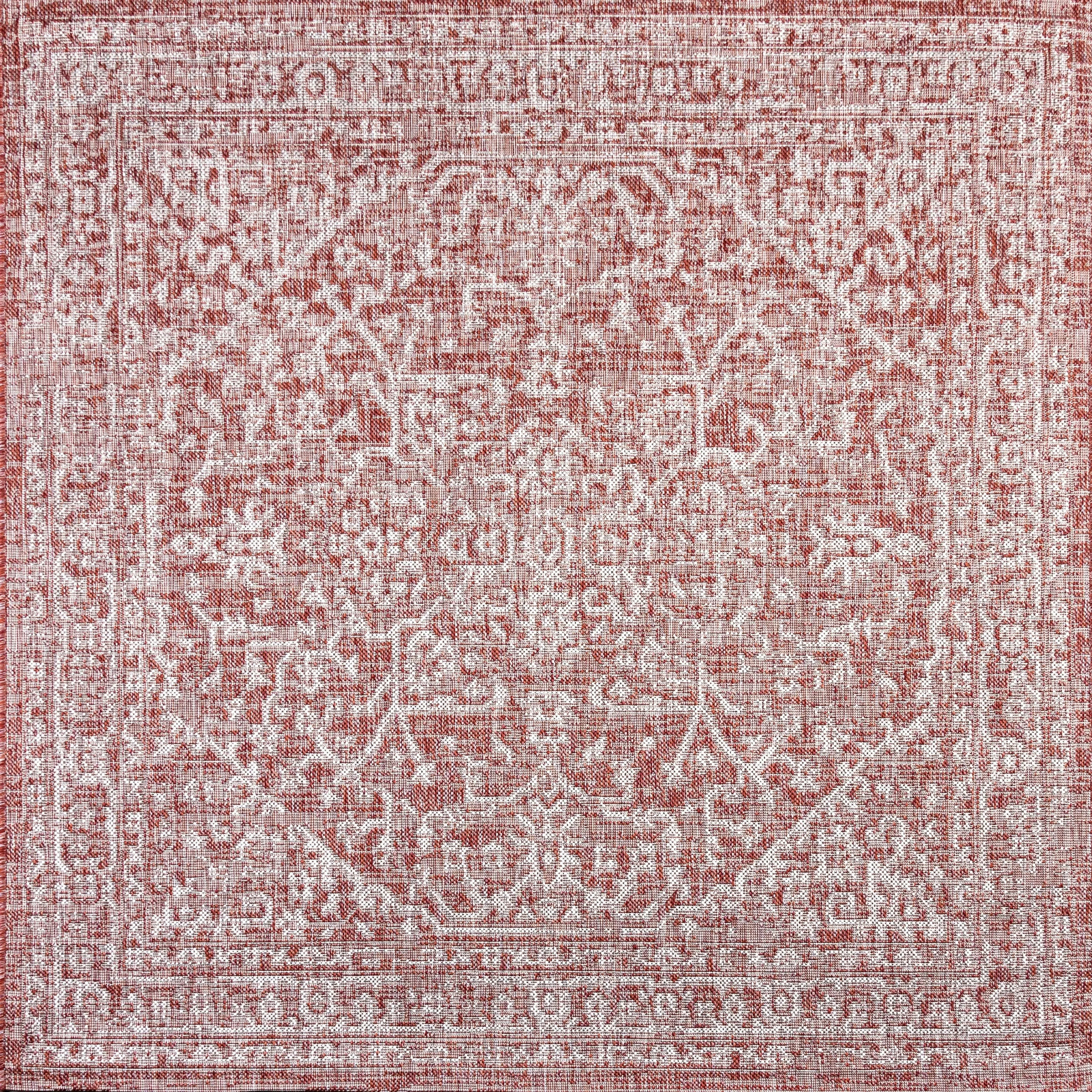 JONATHAN Y Medallion Textured Weave Indoor/Outdoor Area Rug