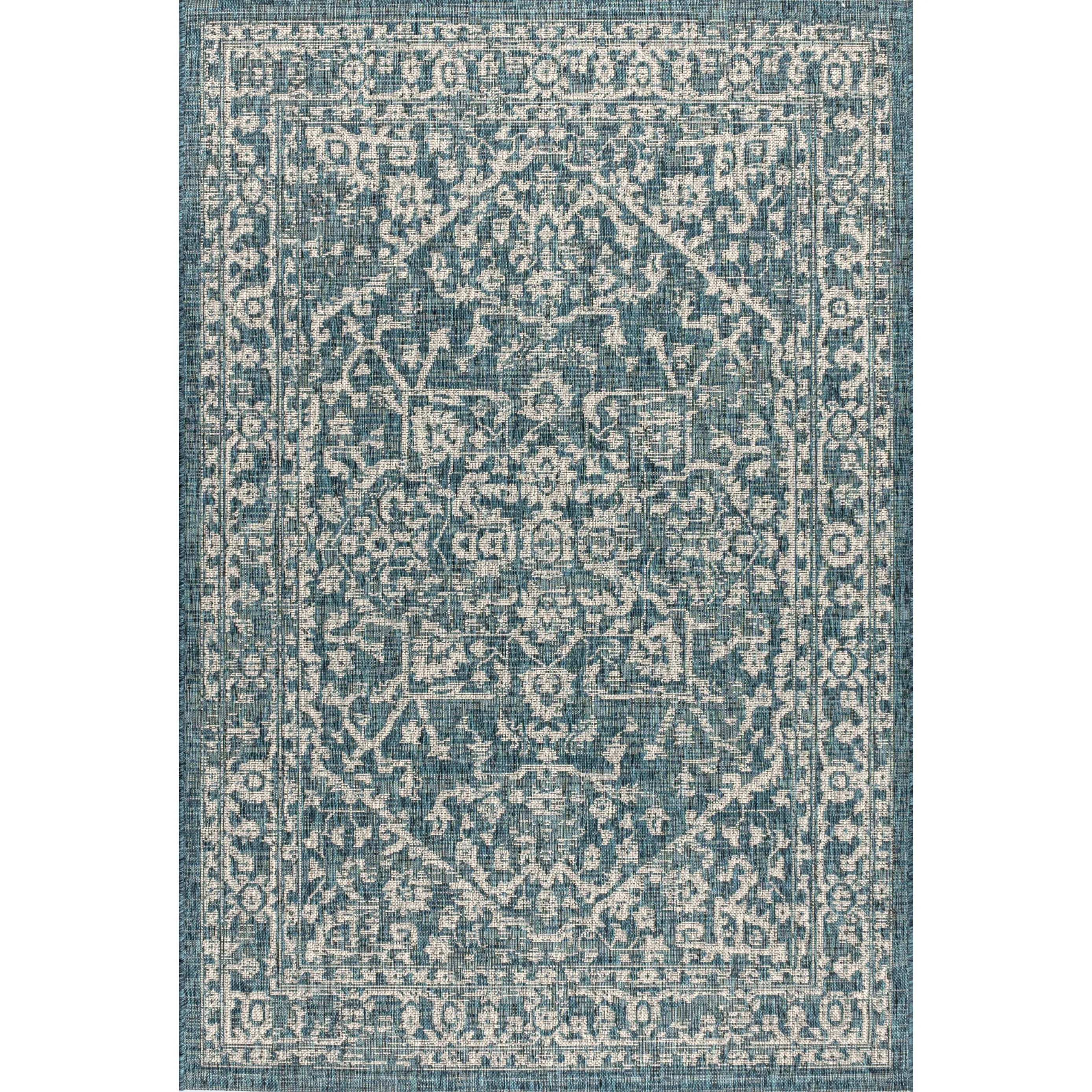 JONATHAN Y Medallion Textured Weave Indoor/Outdoor Area Rug