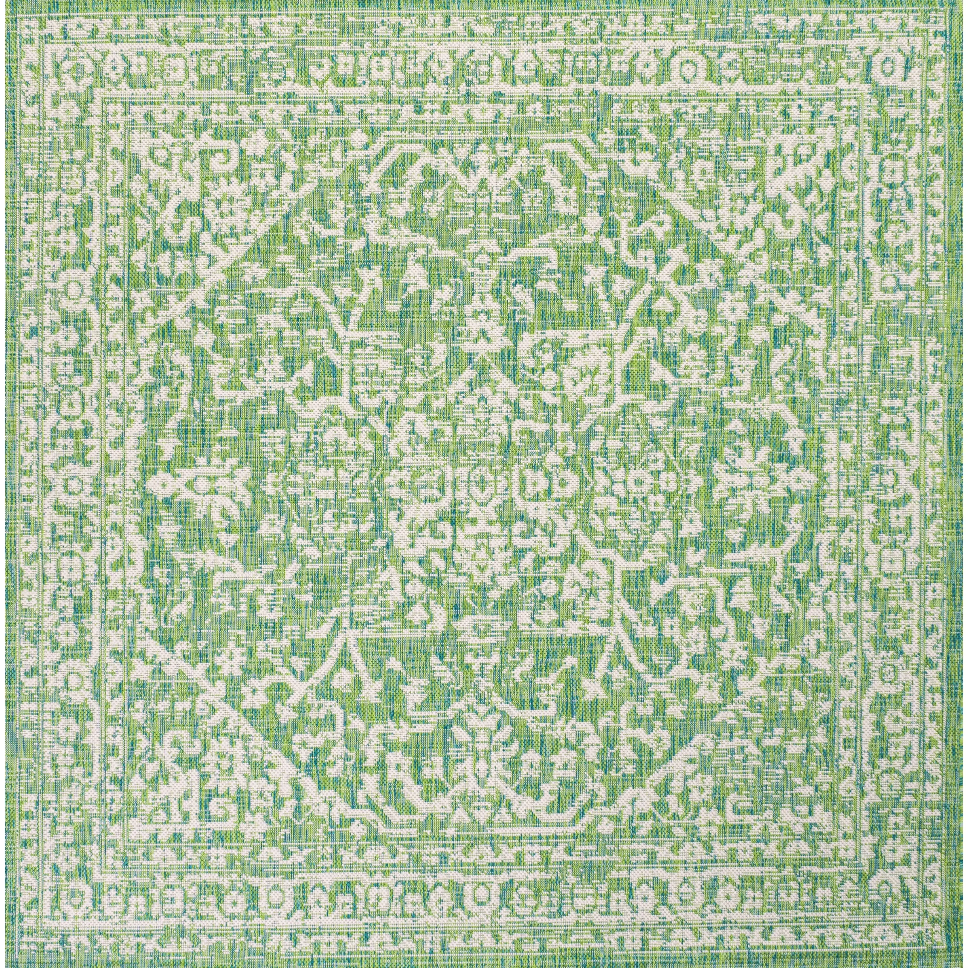 JONATHAN Y Medallion Textured Weave Indoor/Outdoor Area Rug