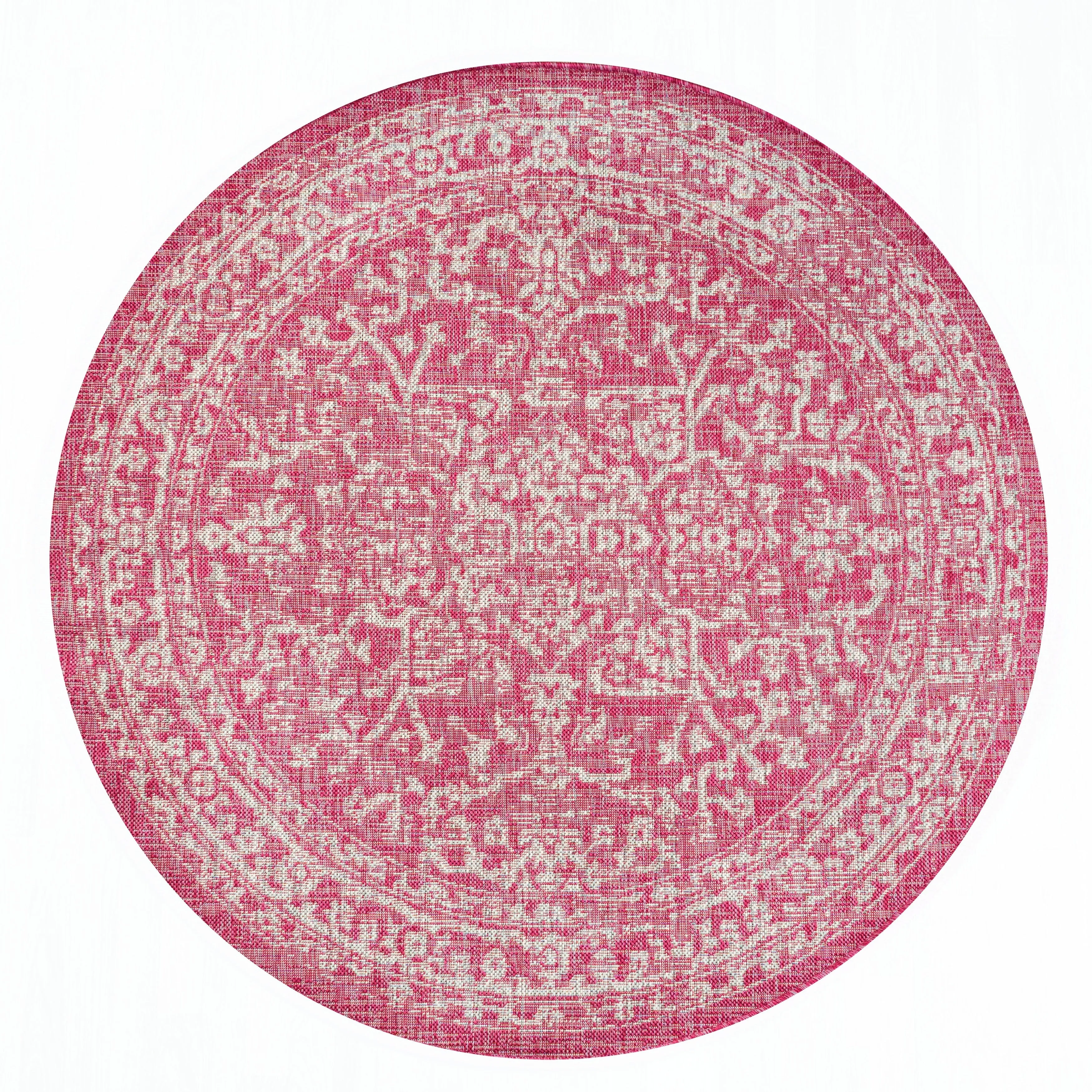 JONATHAN Y Medallion Textured Weave Indoor/Outdoor Area Rug