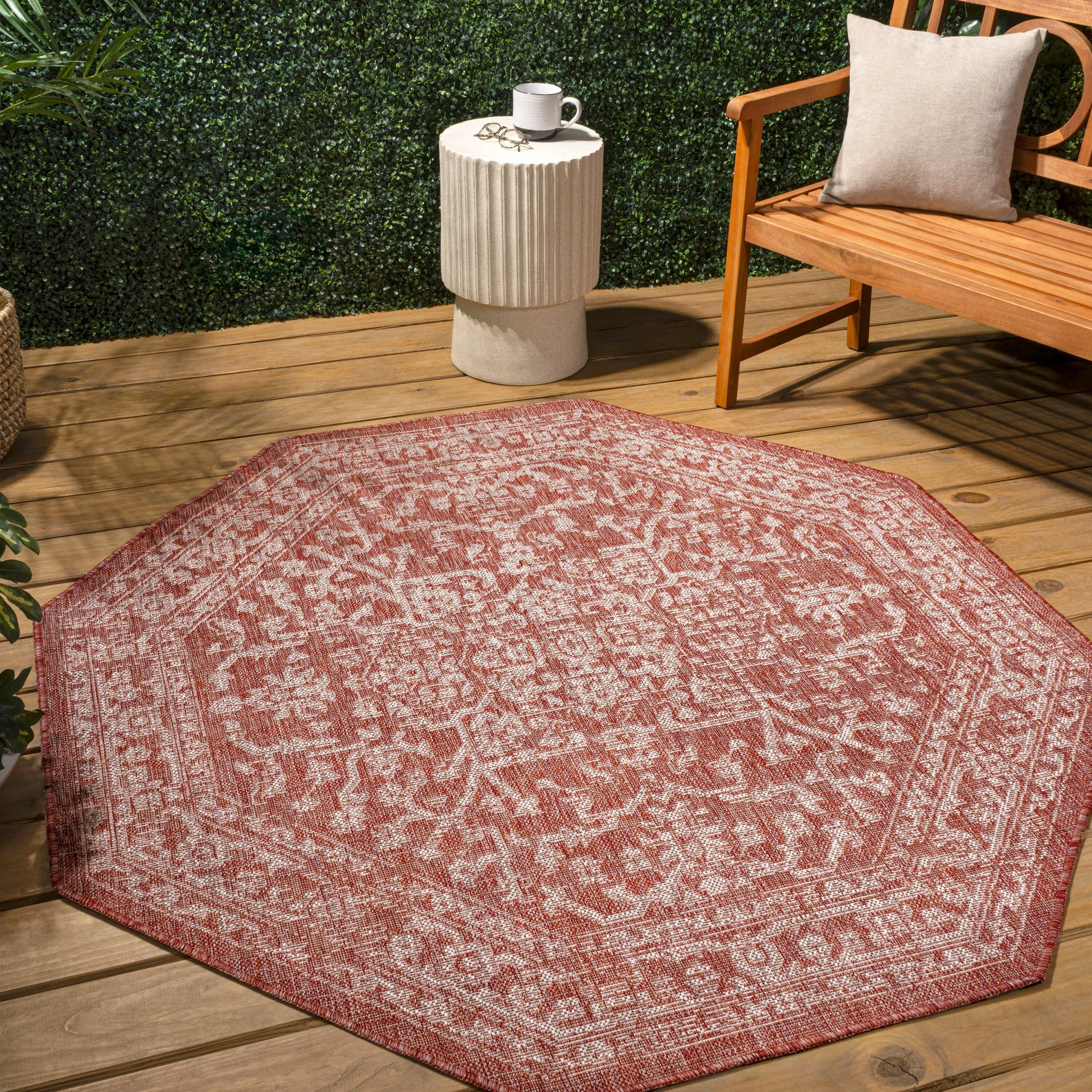 JONATHAN Y Medallion Textured Weave Indoor/Outdoor Area Rug