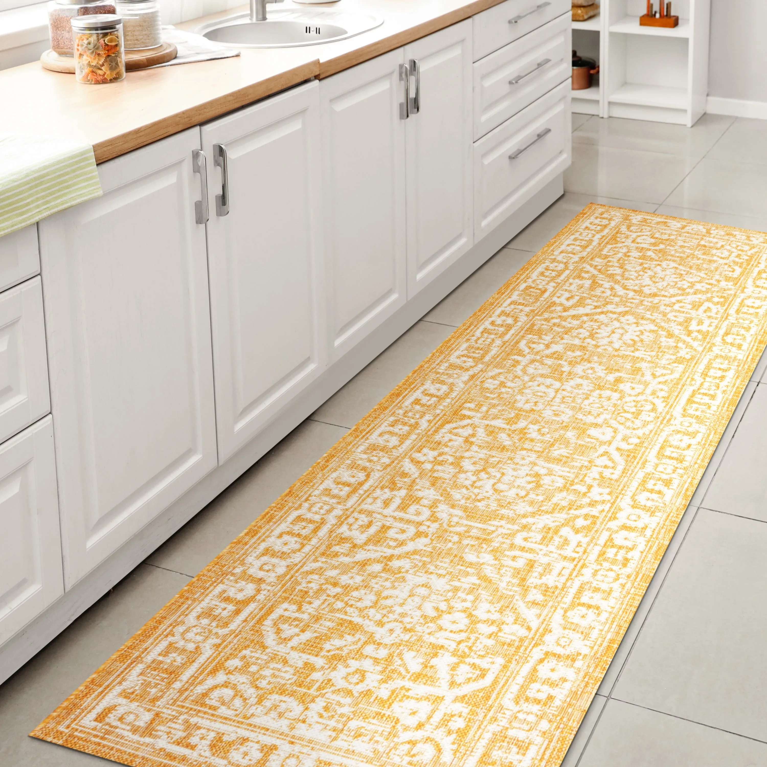 JONATHAN Y Medallion Textured Weave Indoor/Outdoor Area Rug