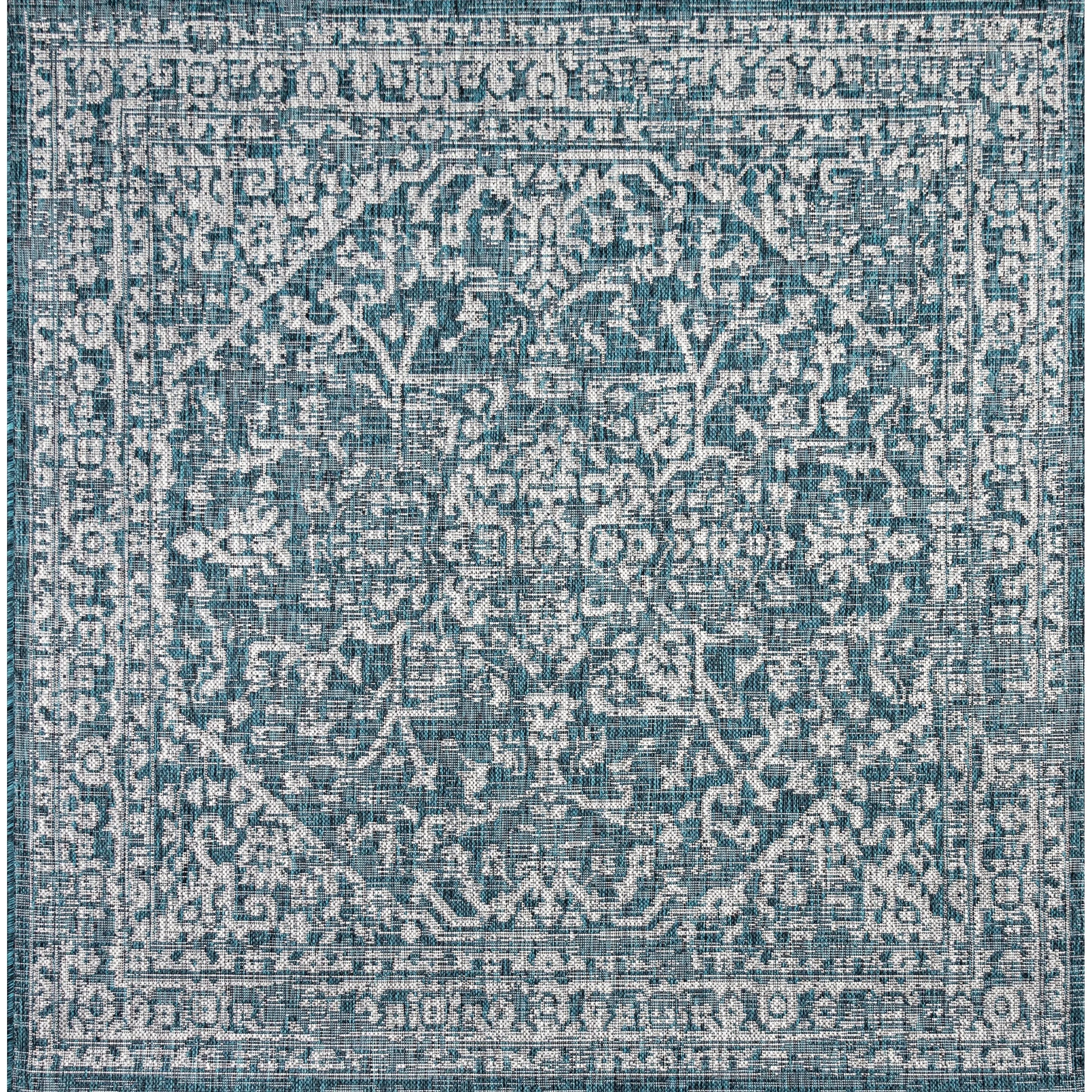 JONATHAN Y Medallion Textured Weave Indoor/Outdoor Area Rug