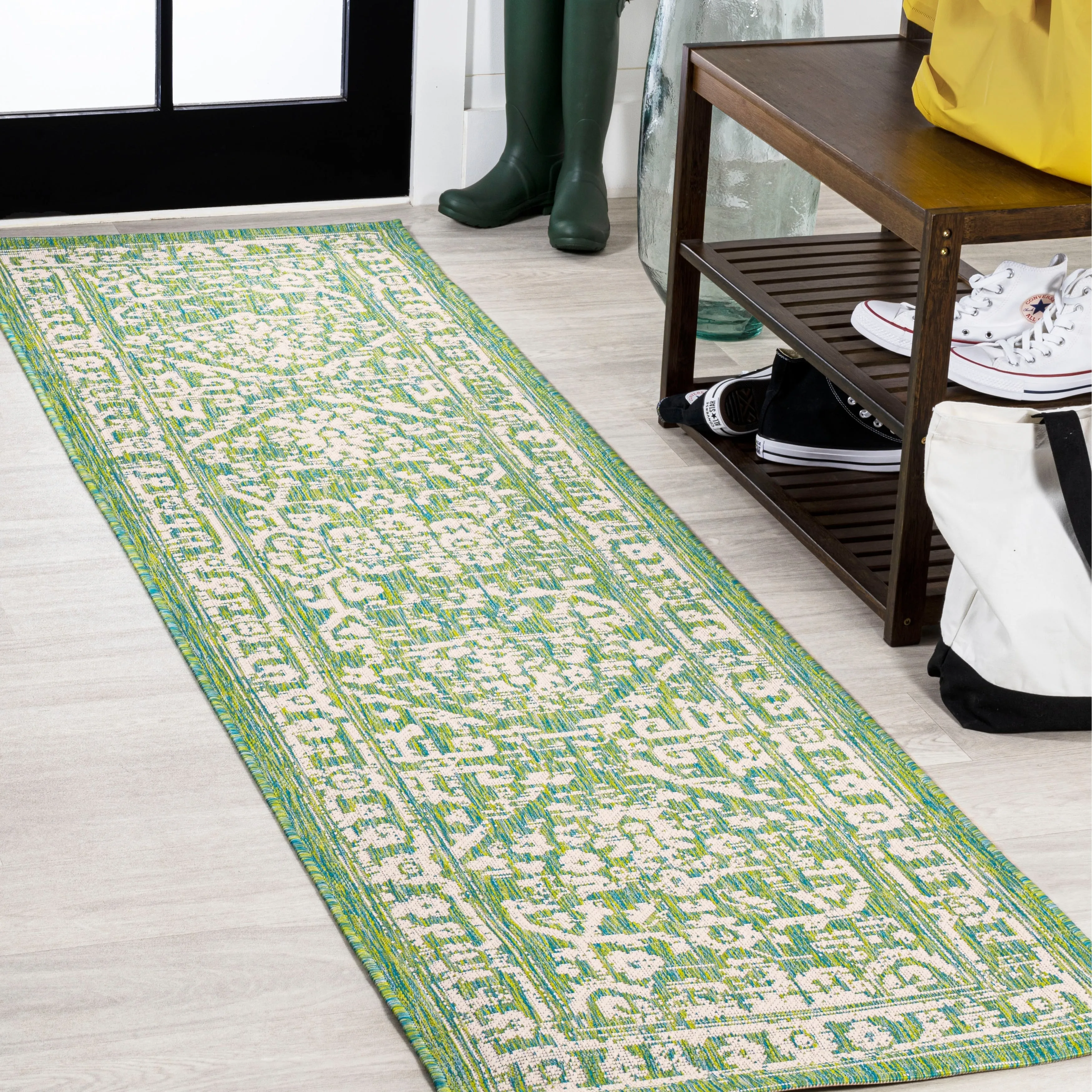 JONATHAN Y Medallion Textured Weave Indoor/Outdoor Area Rug