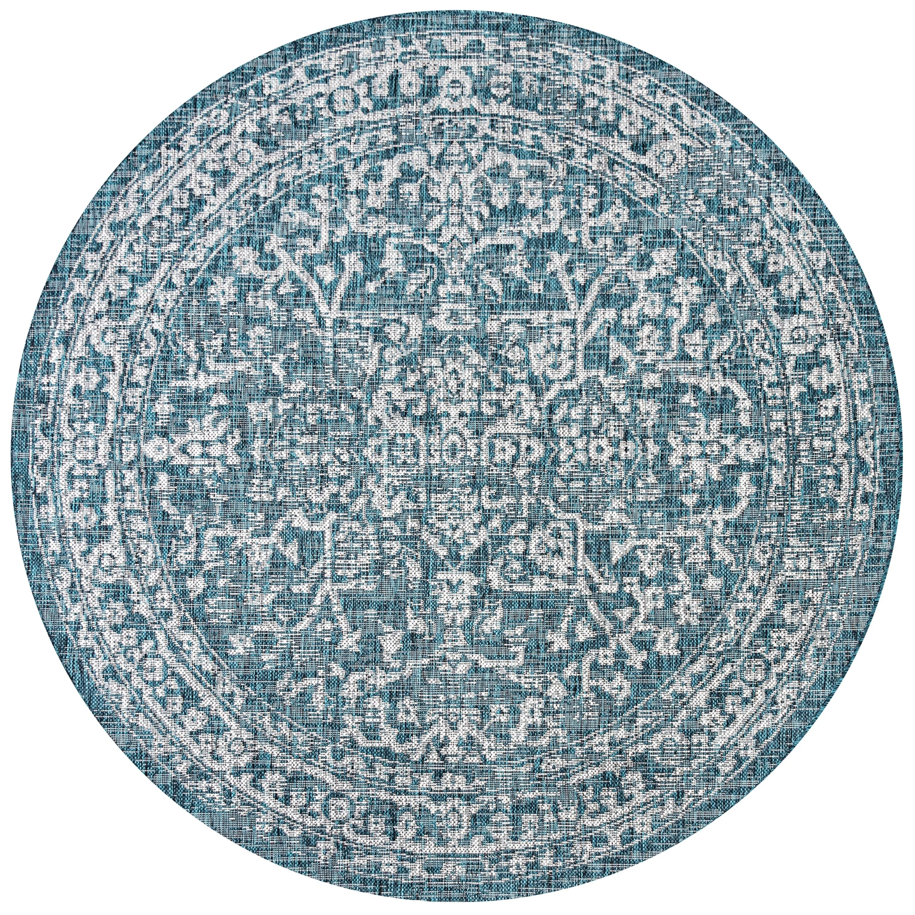 JONATHAN Y Medallion Textured Weave Indoor/Outdoor Area Rug