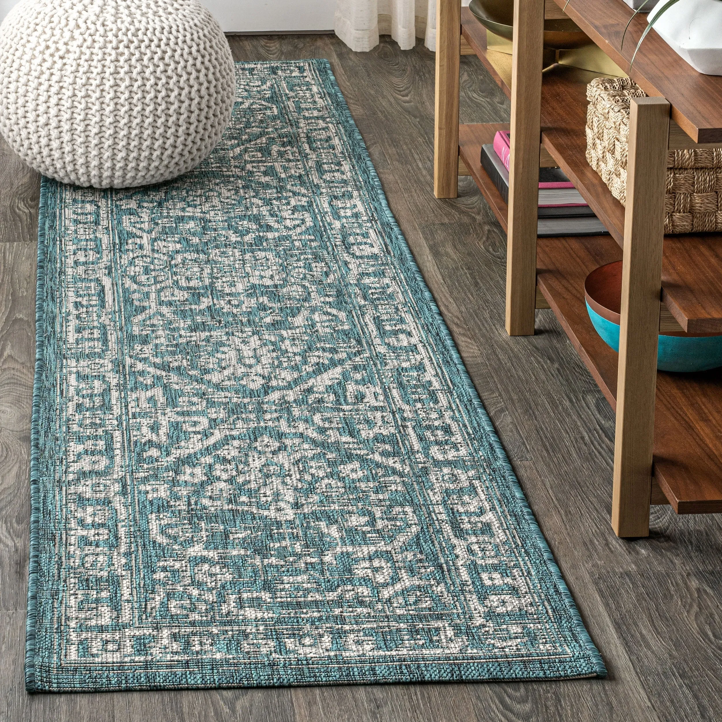 JONATHAN Y Medallion Textured Weave Indoor/Outdoor Area Rug