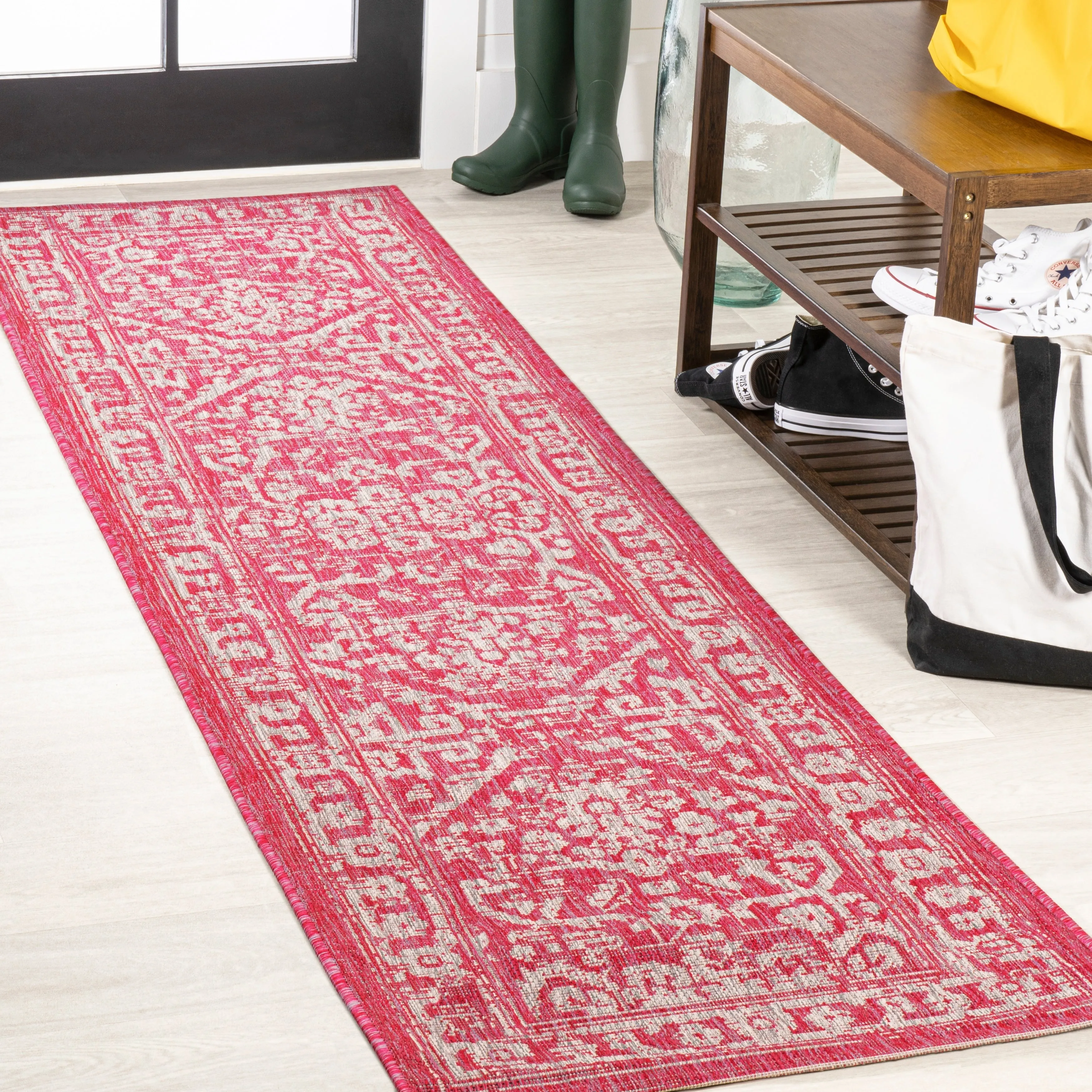 JONATHAN Y Medallion Textured Weave Indoor/Outdoor Area Rug