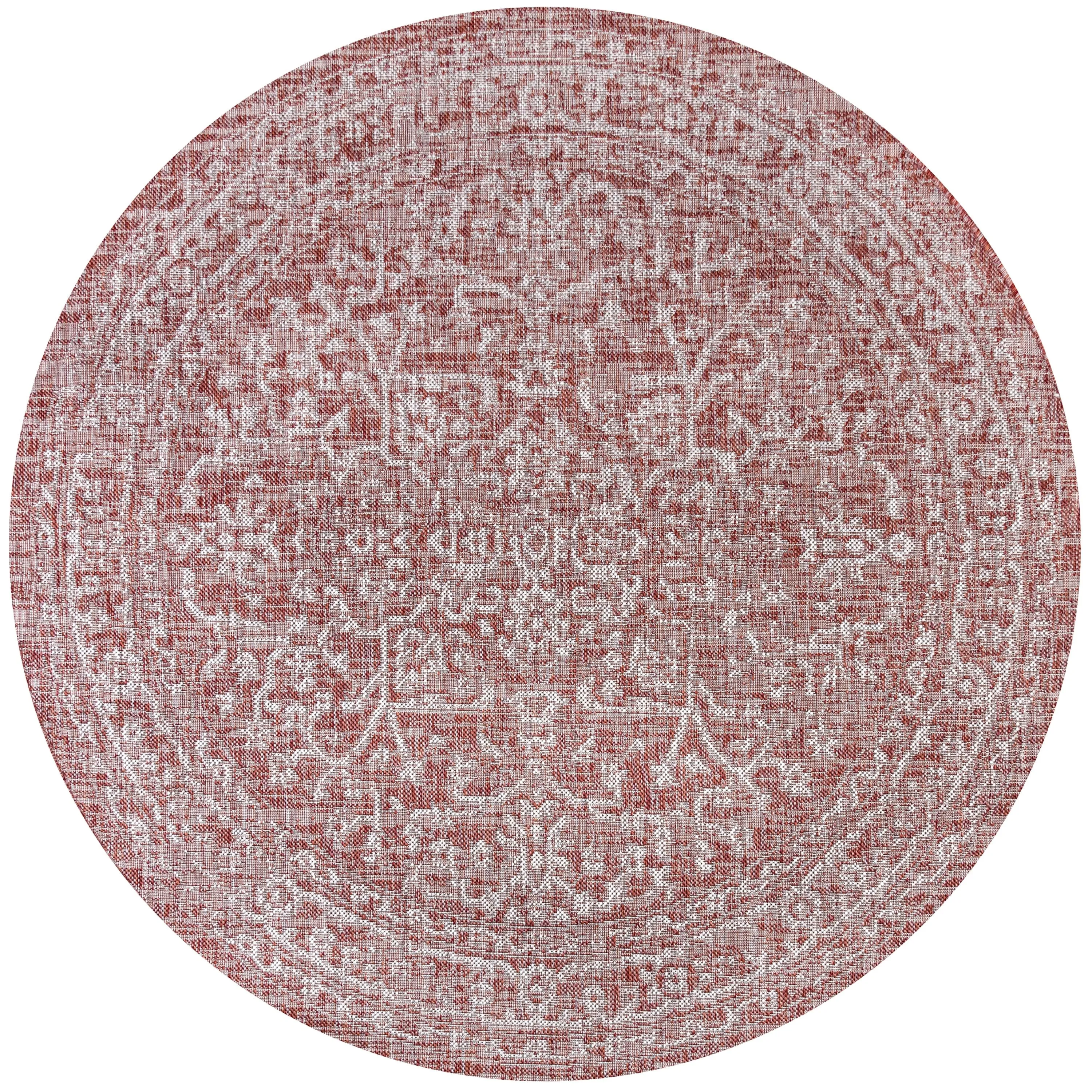 JONATHAN Y Medallion Textured Weave Indoor/Outdoor Area Rug