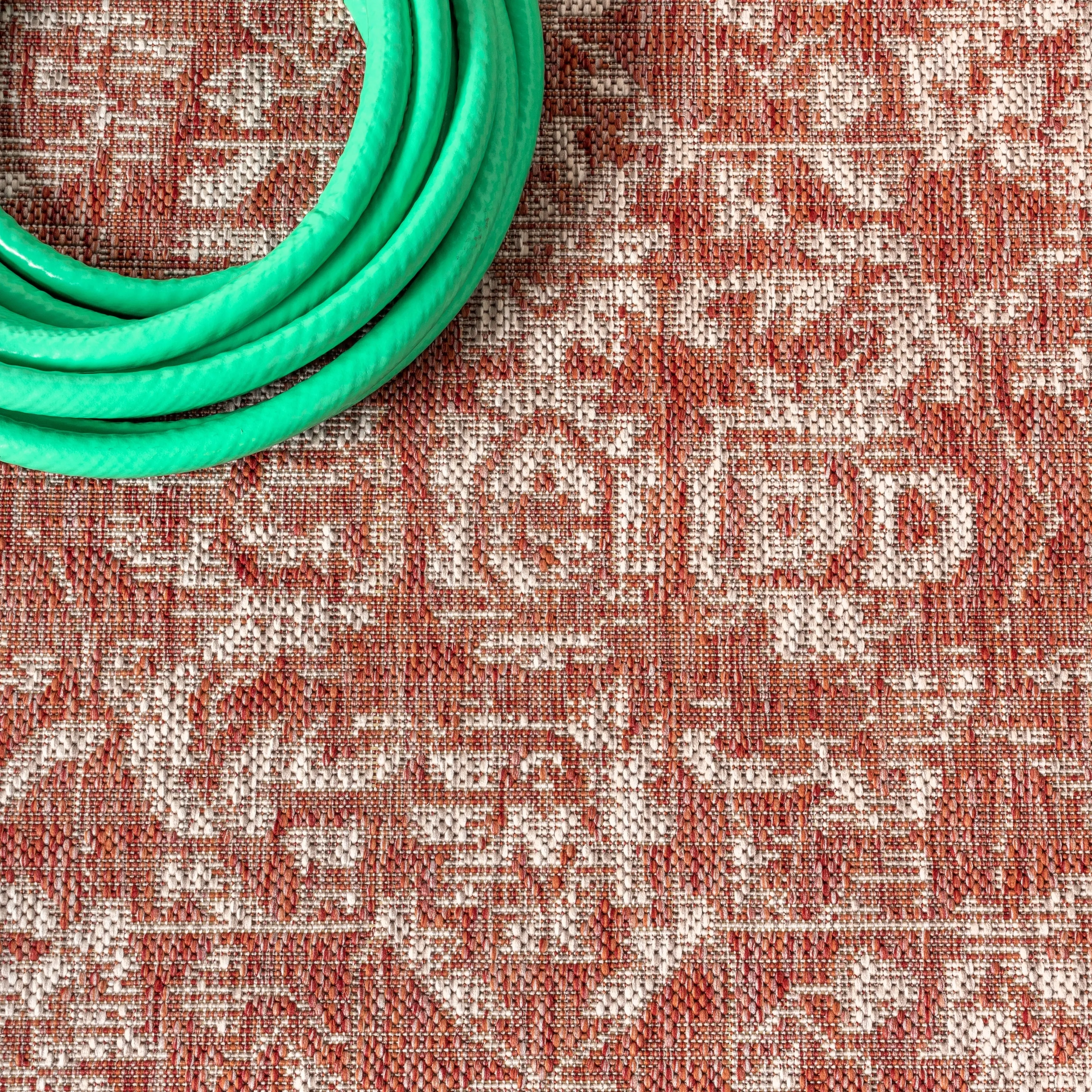 JONATHAN Y Medallion Textured Weave Indoor/Outdoor Area Rug
