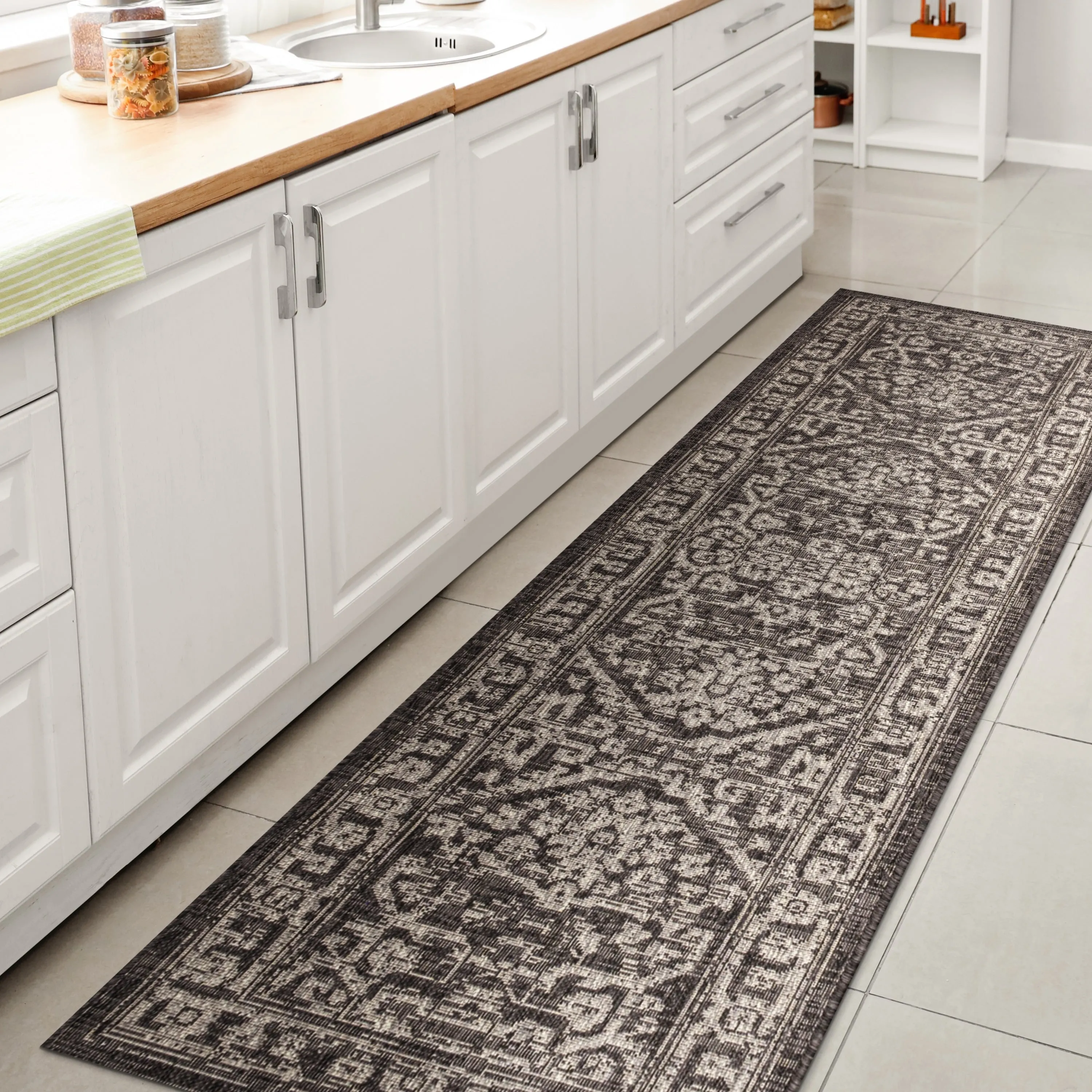 JONATHAN Y Medallion Textured Weave Indoor/Outdoor Area Rug