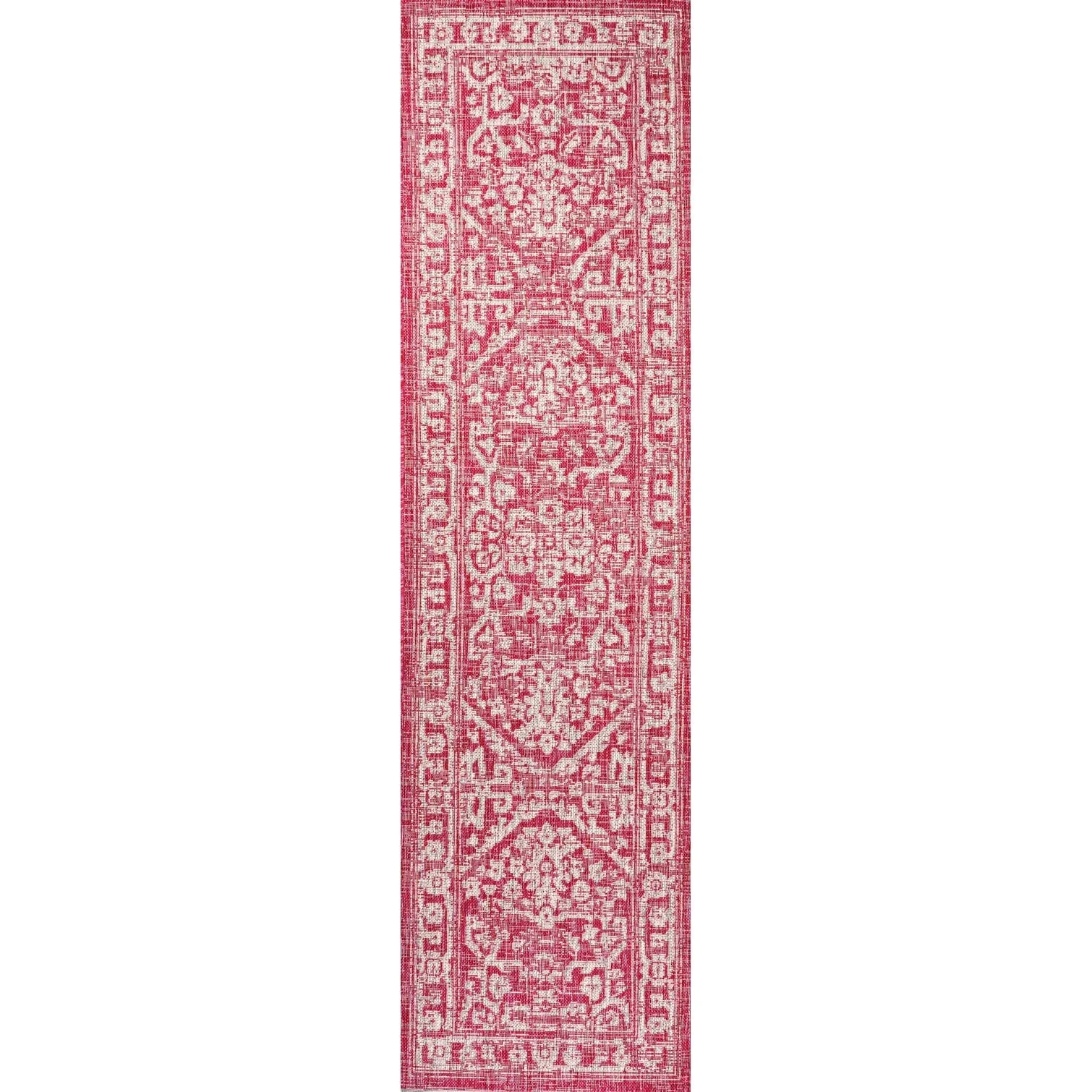JONATHAN Y Medallion Textured Weave Indoor/Outdoor Area Rug