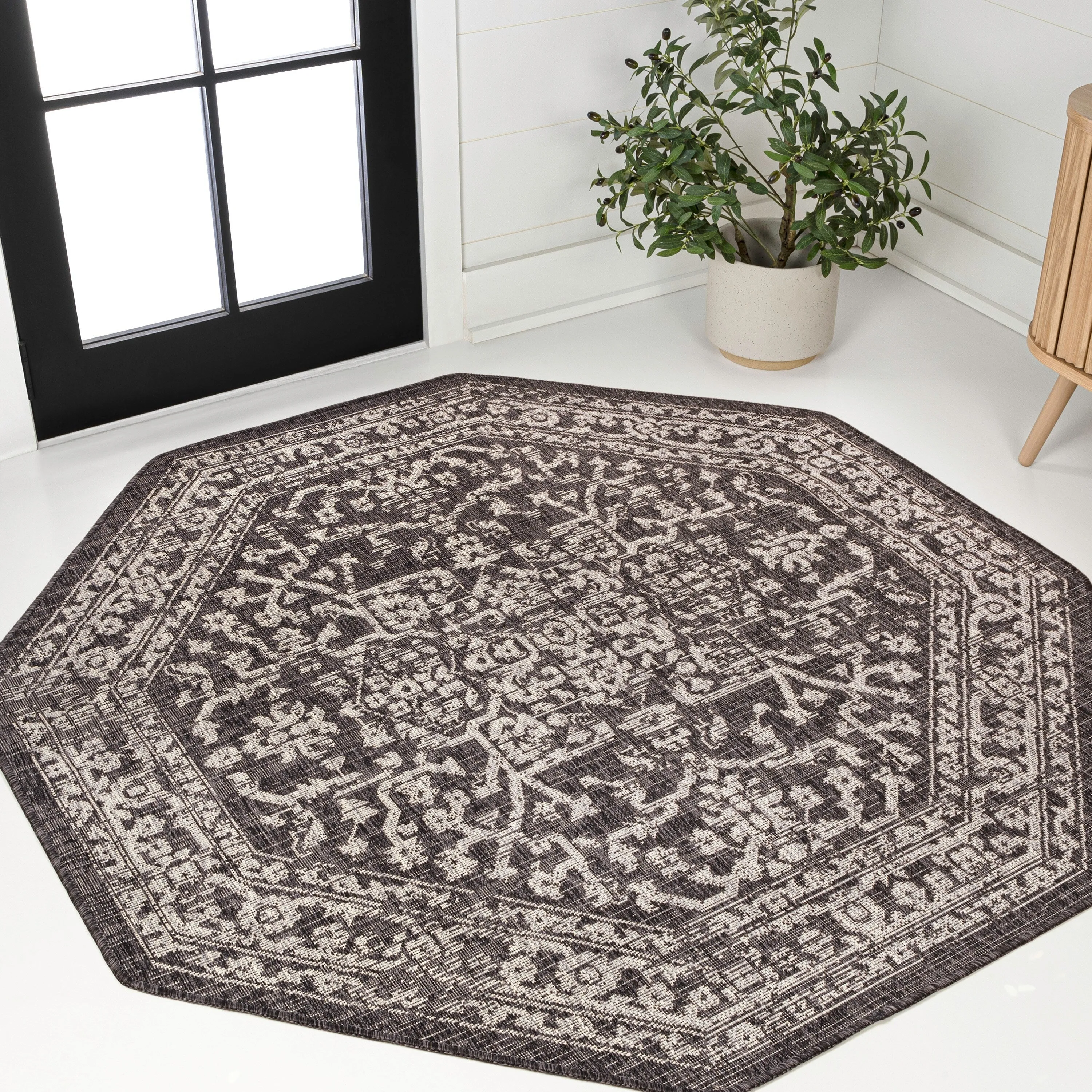 JONATHAN Y Medallion Textured Weave Indoor/Outdoor Area Rug