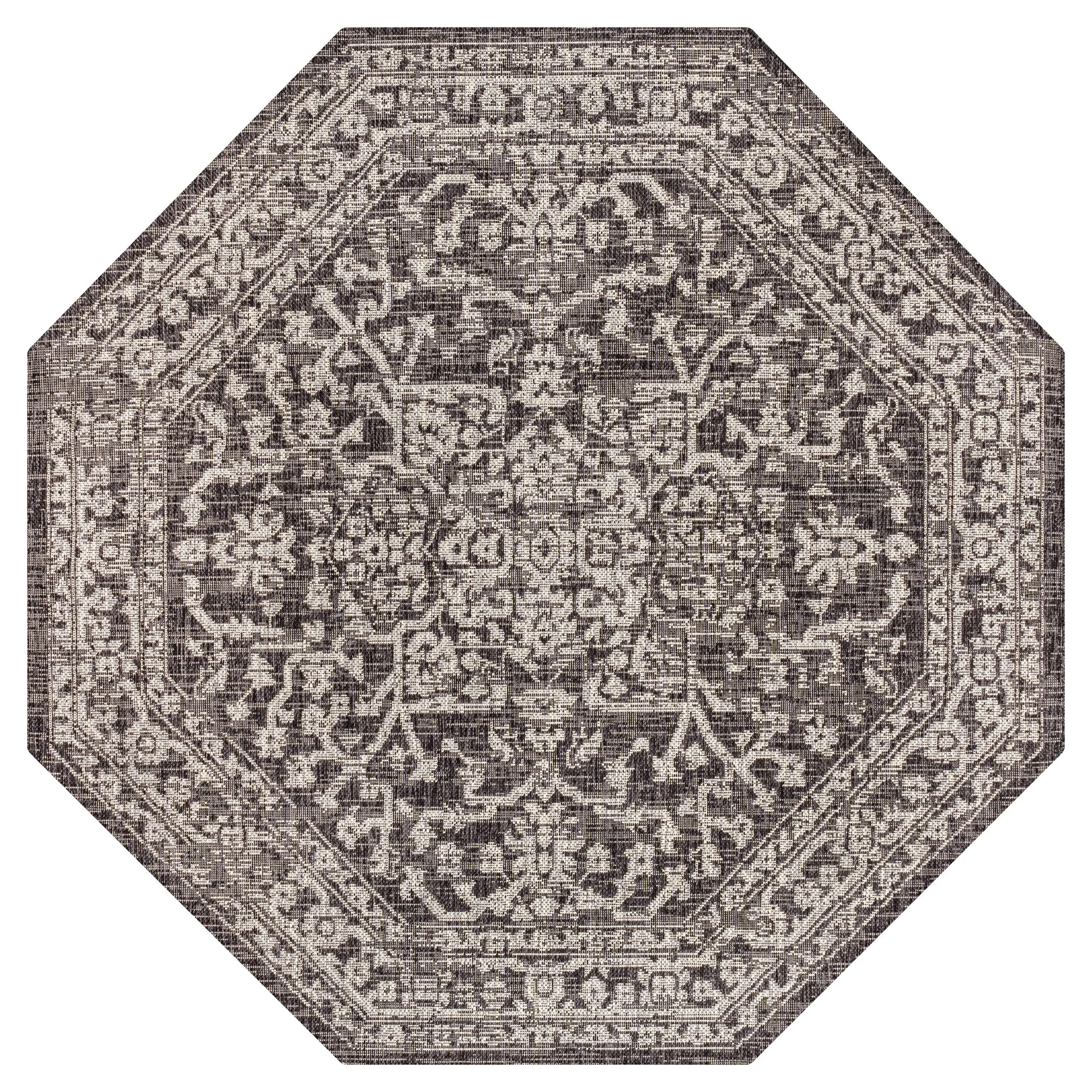 JONATHAN Y Medallion Textured Weave Indoor/Outdoor Area Rug