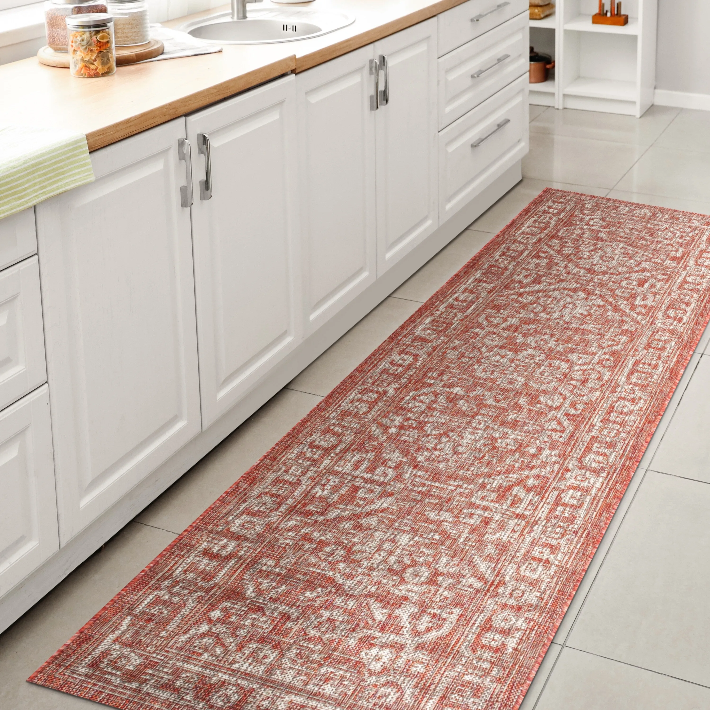 JONATHAN Y Medallion Textured Weave Indoor/Outdoor Area Rug