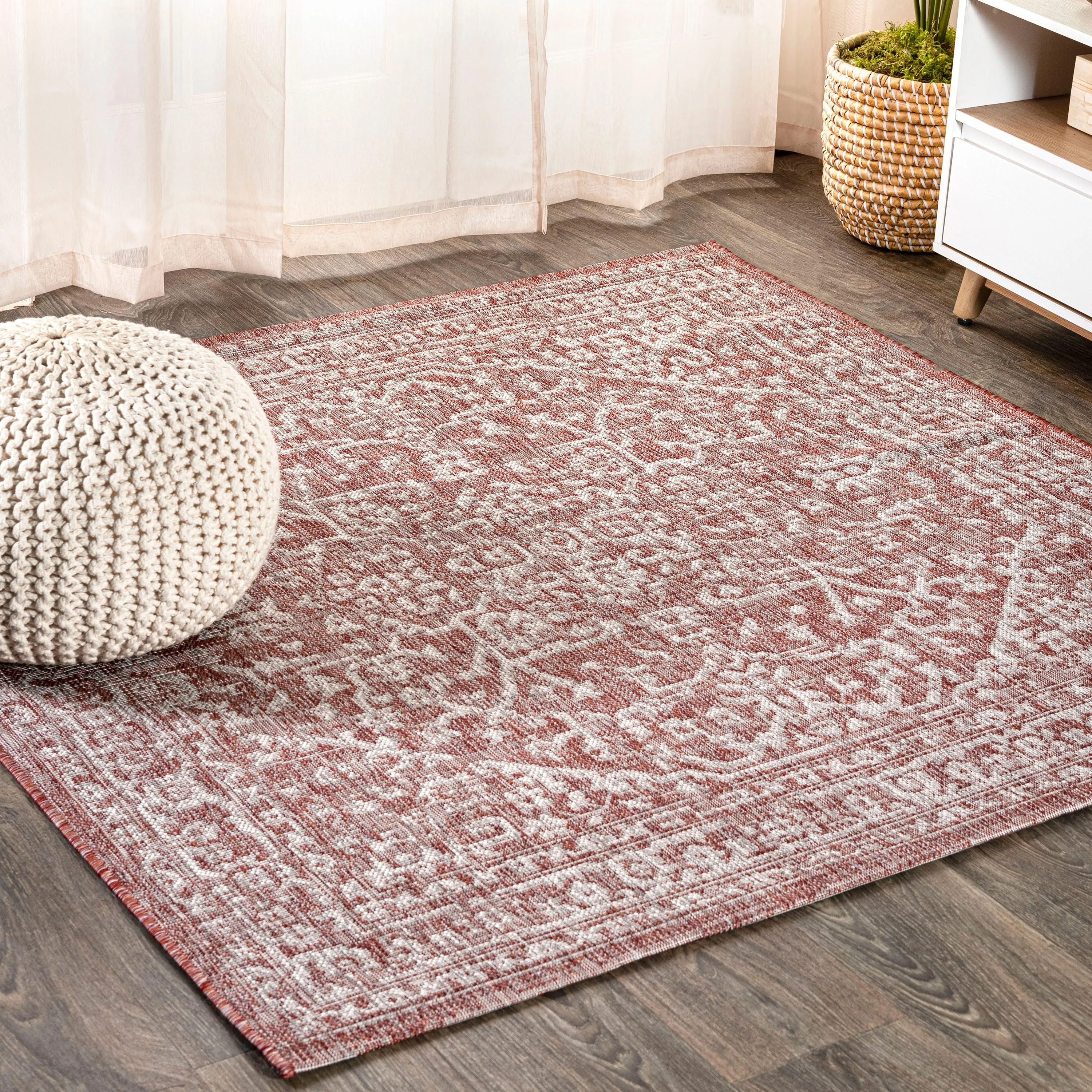 JONATHAN Y Medallion Textured Weave Indoor/Outdoor Area Rug