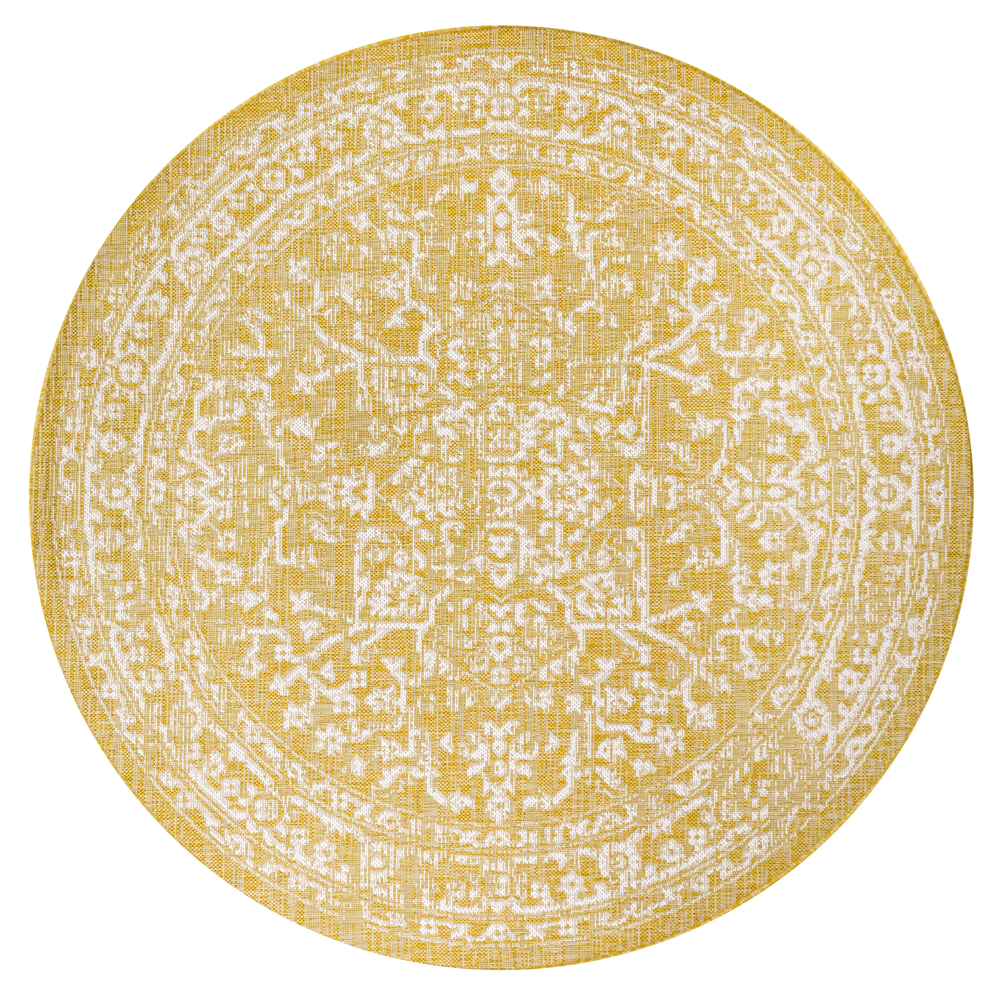 JONATHAN Y Medallion Textured Weave Indoor/Outdoor Area Rug