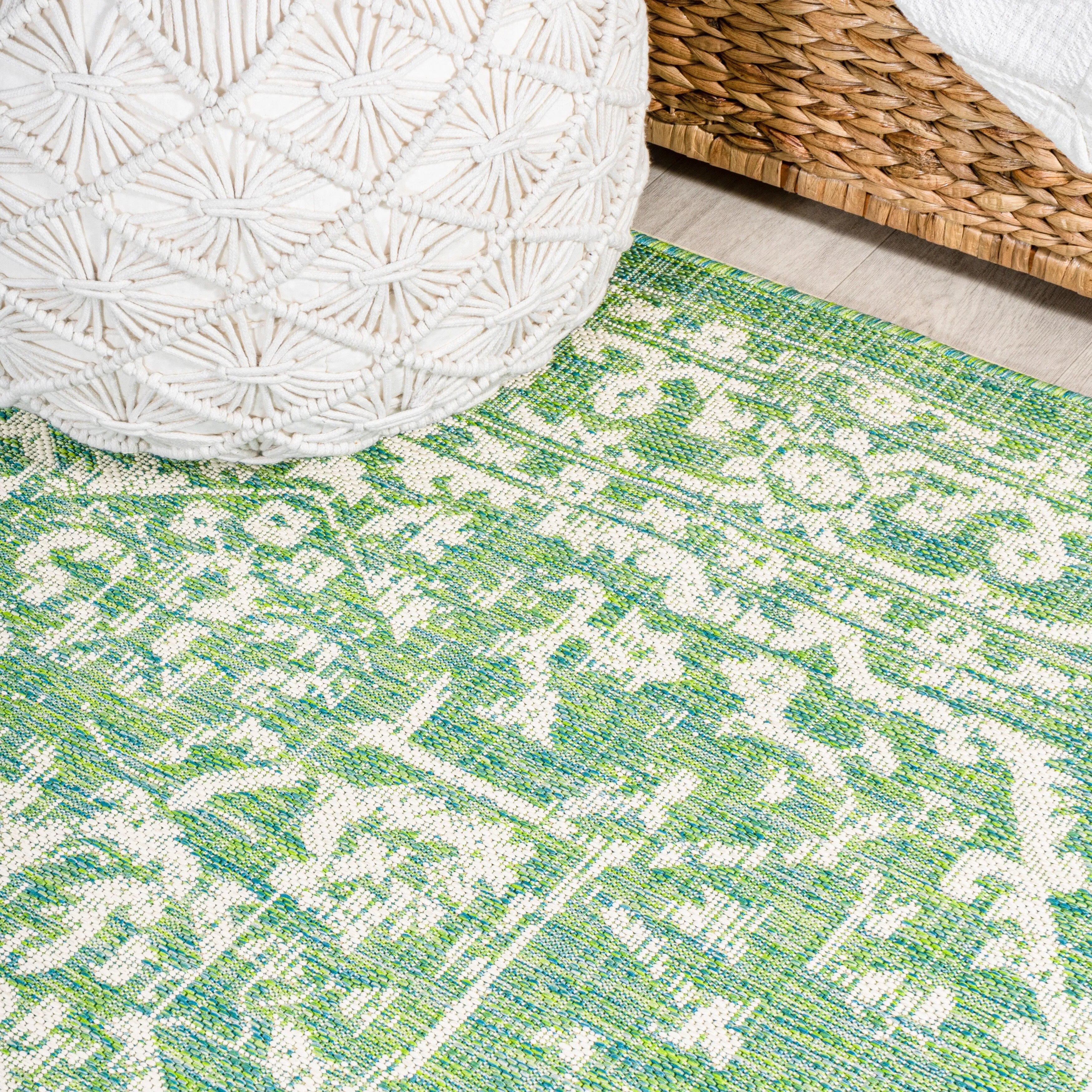 JONATHAN Y Medallion Textured Weave Indoor/Outdoor Area Rug