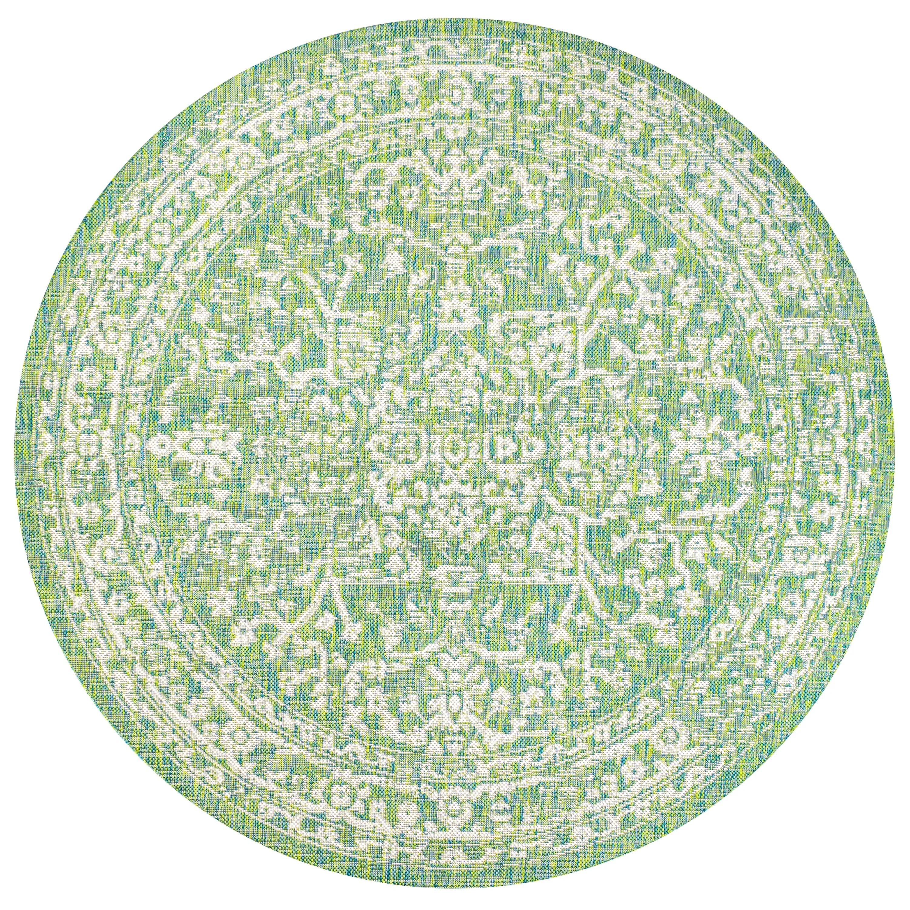 JONATHAN Y Medallion Textured Weave Indoor/Outdoor Area Rug