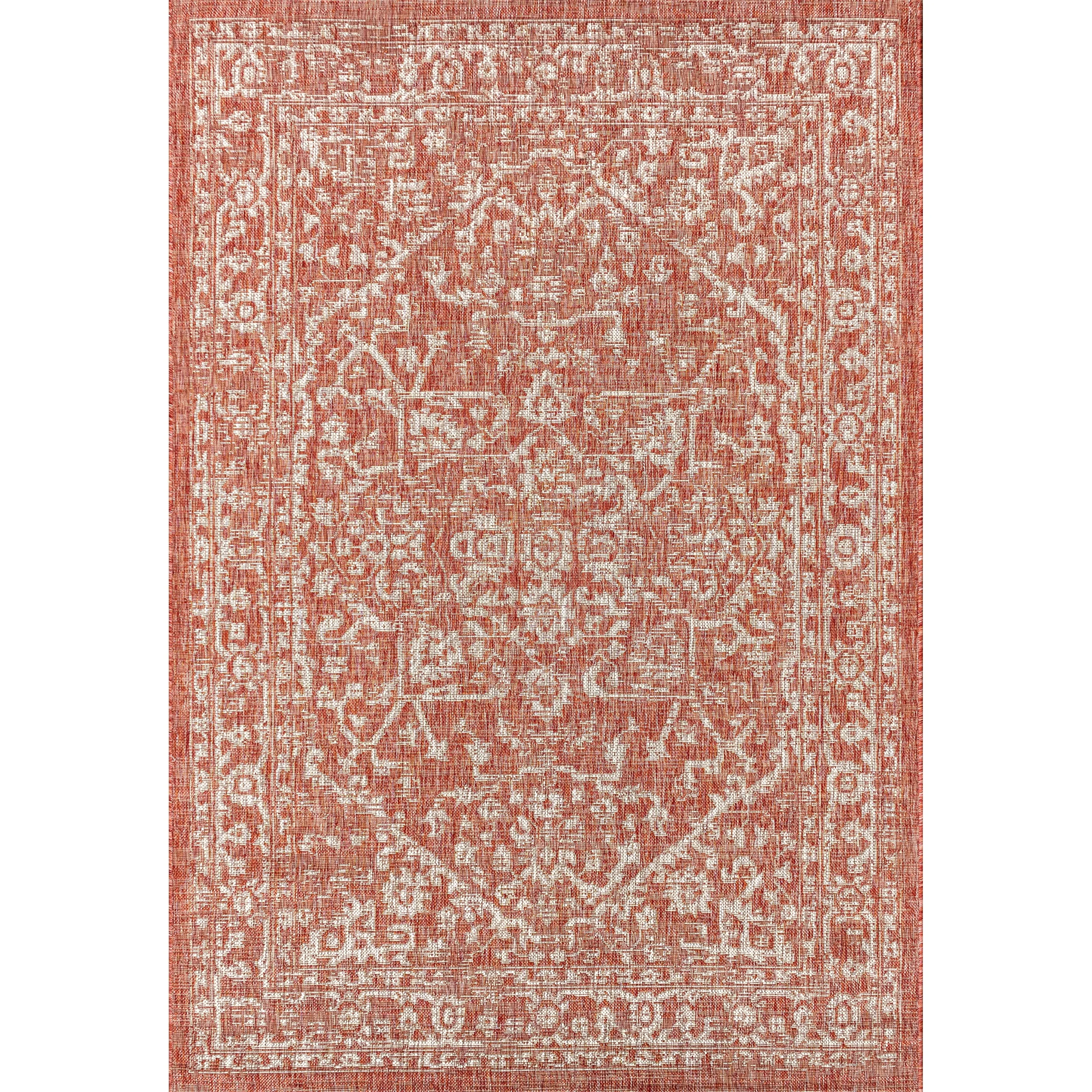 JONATHAN Y Medallion Textured Weave Indoor/Outdoor Area Rug