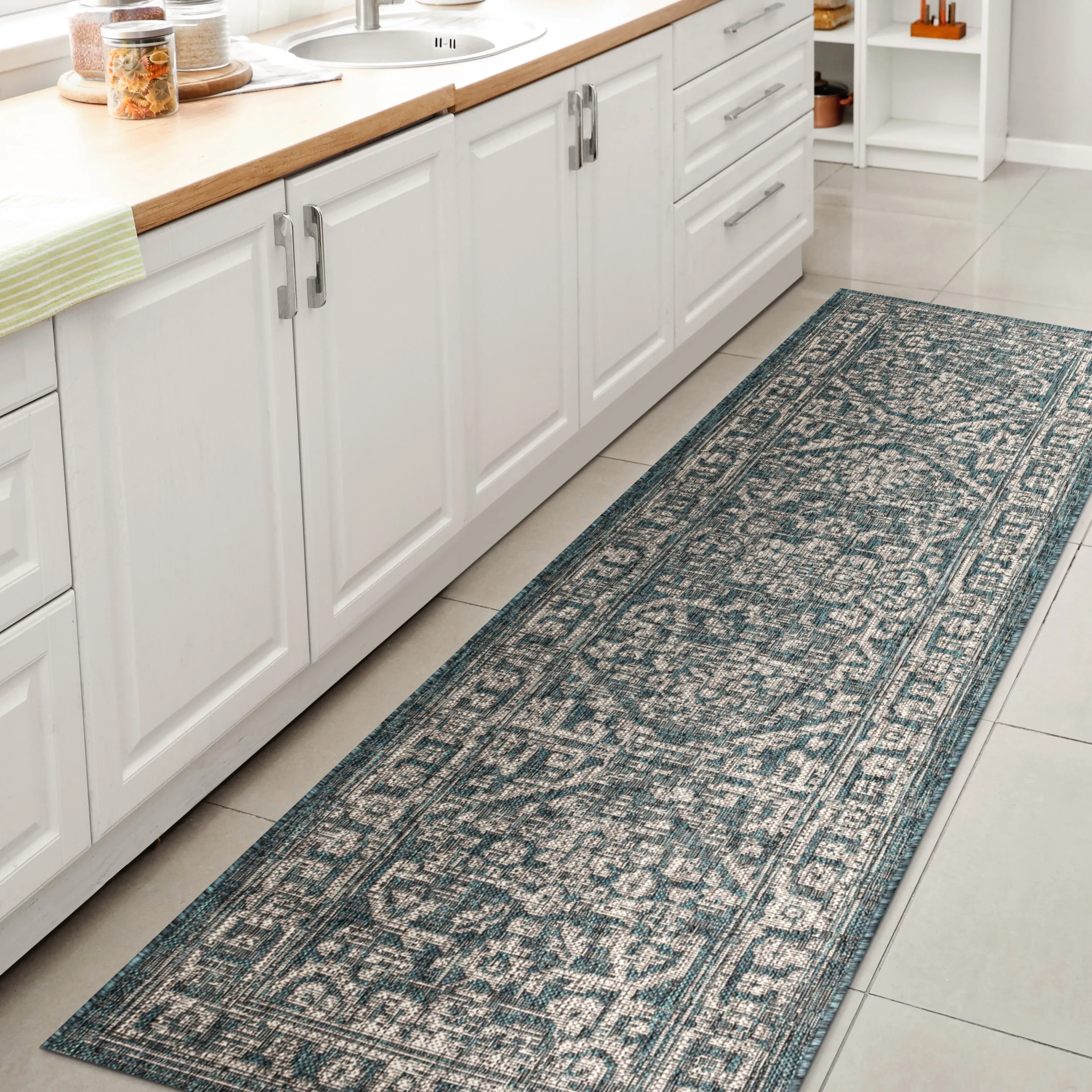 JONATHAN Y Medallion Textured Weave Indoor/Outdoor Area Rug