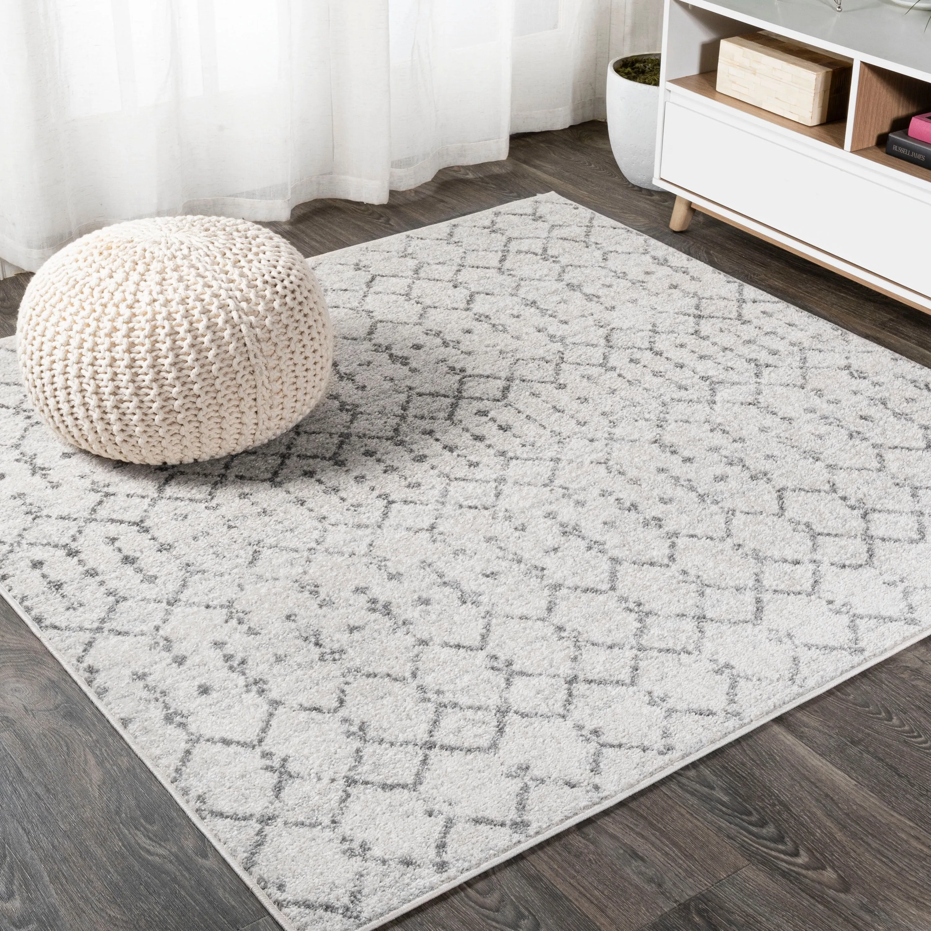 JONATHAN Y Modern HYPE Boho Vintage Diamond Area Rug
