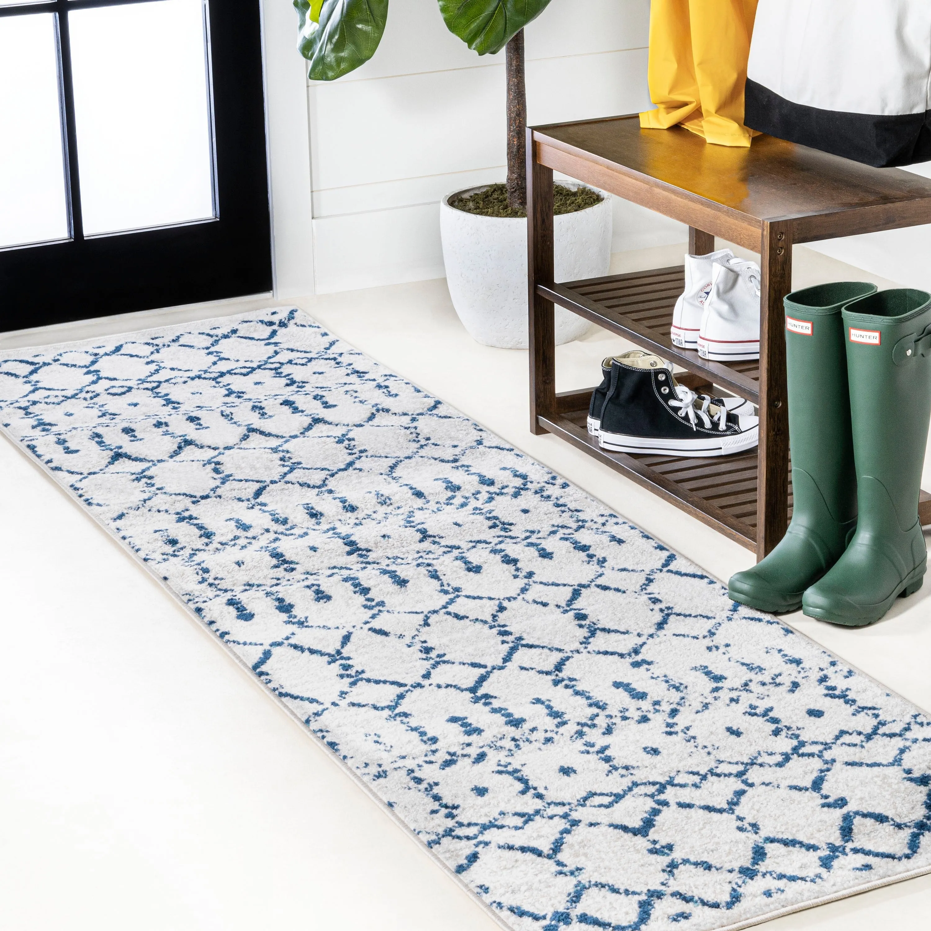 JONATHAN Y Modern HYPE Boho Vintage Diamond Area Rug